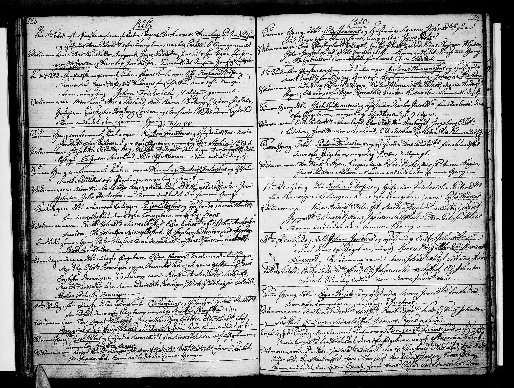 Ministerialprotokoller, klokkerbøker og fødselsregistre - Nordland, AV/SAT-A-1459/855/L0797: Parish register (official) no. 855A05, 1800-1820, p. 228-229