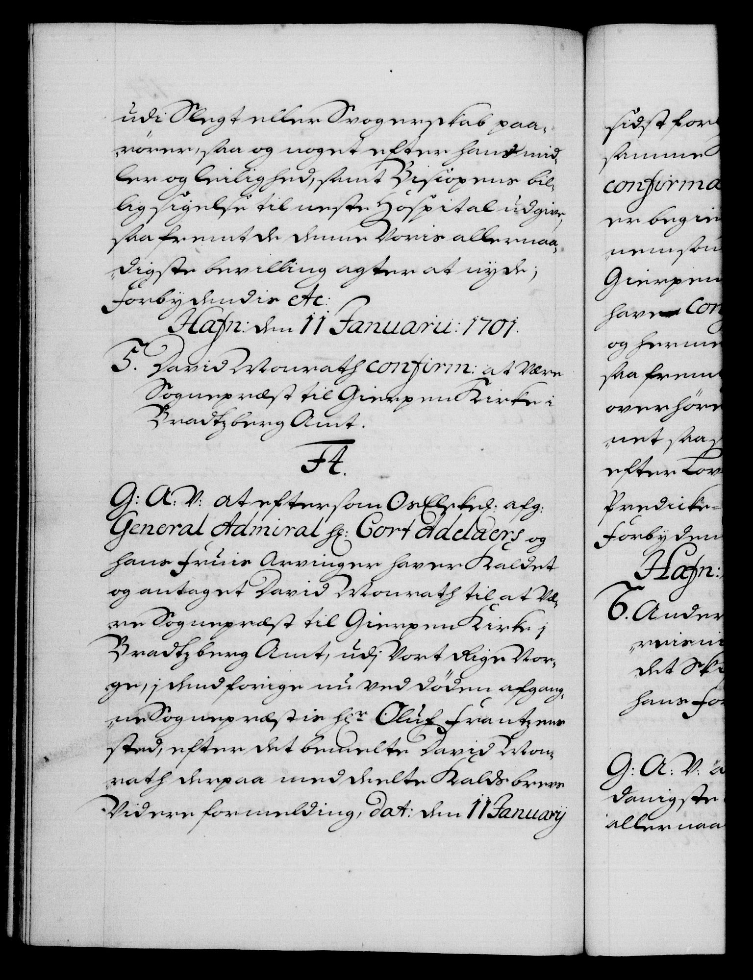 Danske Kanselli 1572-1799, AV/RA-EA-3023/F/Fc/Fca/Fcaa/L0018: Norske registre, 1699-1703, p. 154b