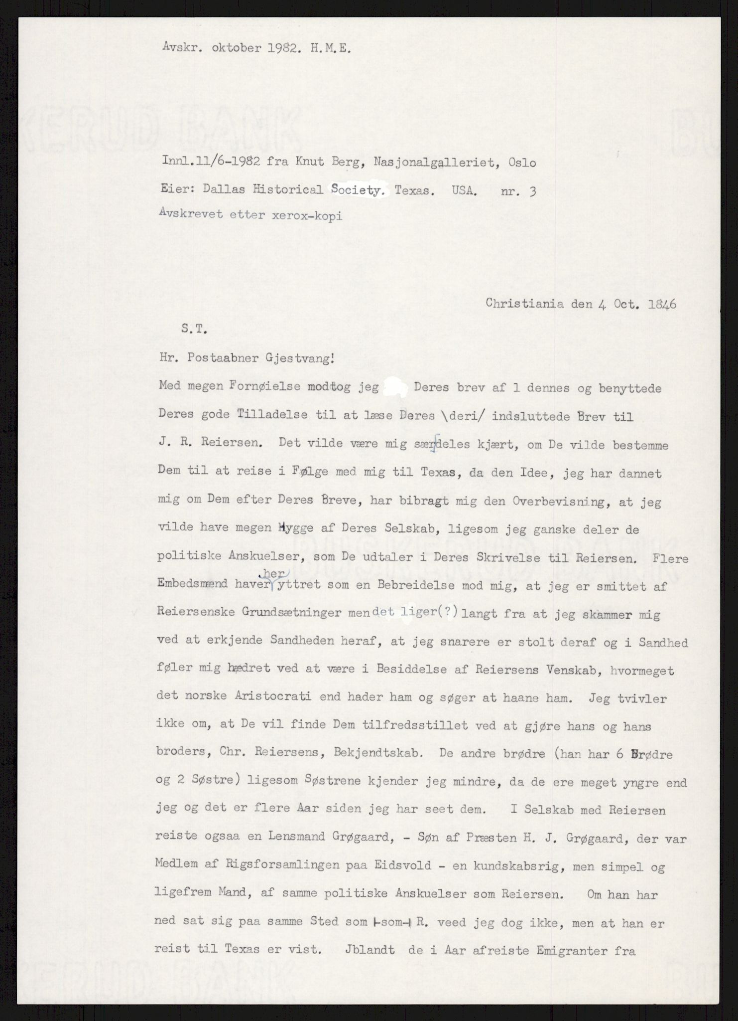 Samlinger til kildeutgivelse, Amerikabrevene, AV/RA-EA-4057/F/L0007: Innlån fra Hedmark: Berg - Furusetbrevene, 1838-1914, p. 8