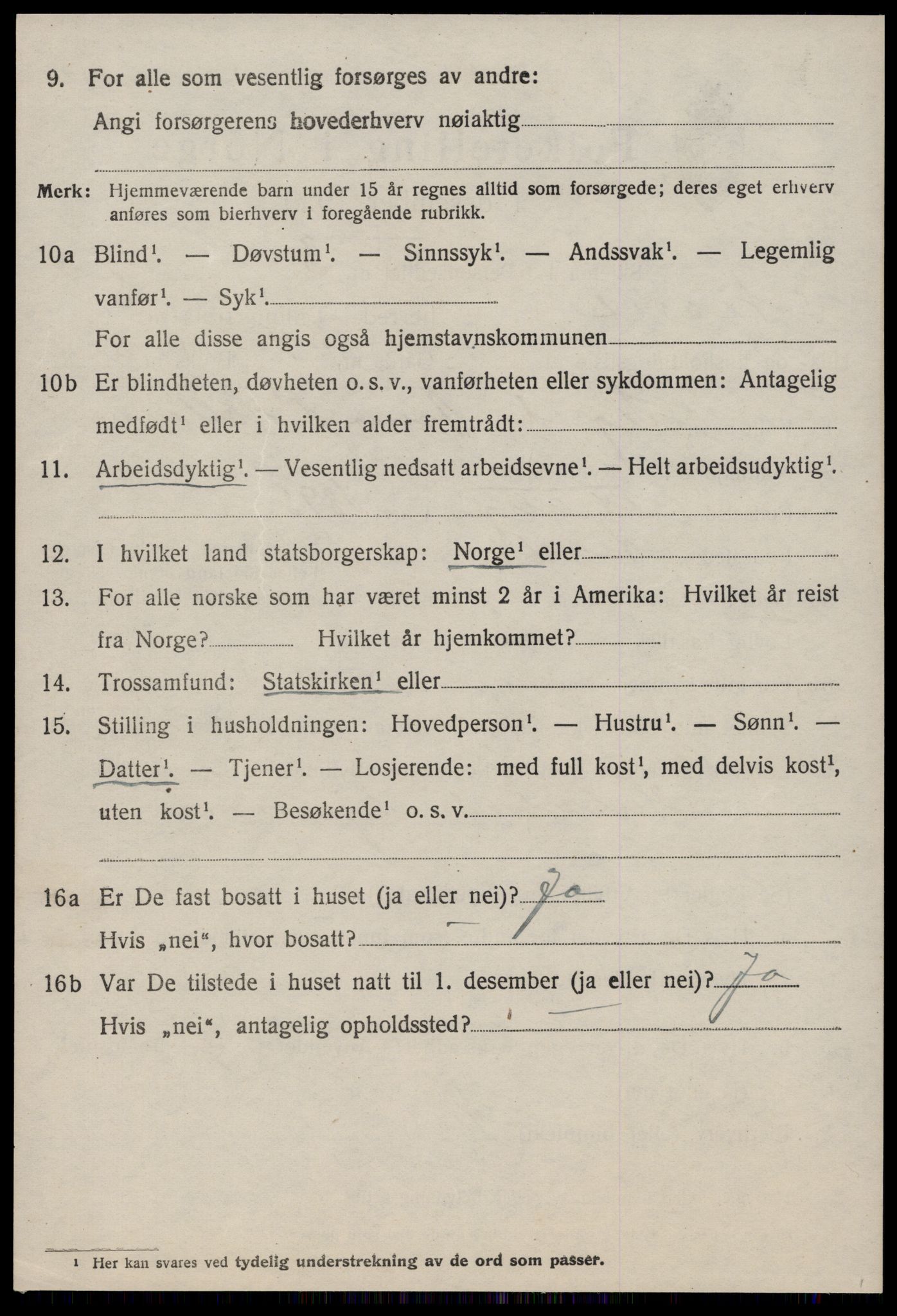 SAT, 1920 census for Nesset, 1920, p. 2799