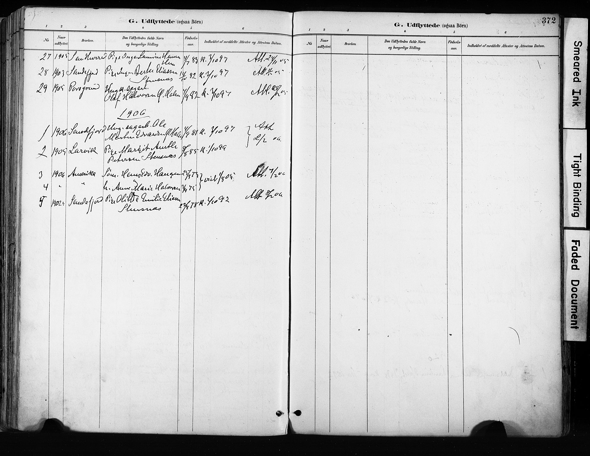 Tjølling kirkebøker, AV/SAKO-A-60/F/Fa/L0009: Parish register (official) no. 9, 1887-1905, p. 372