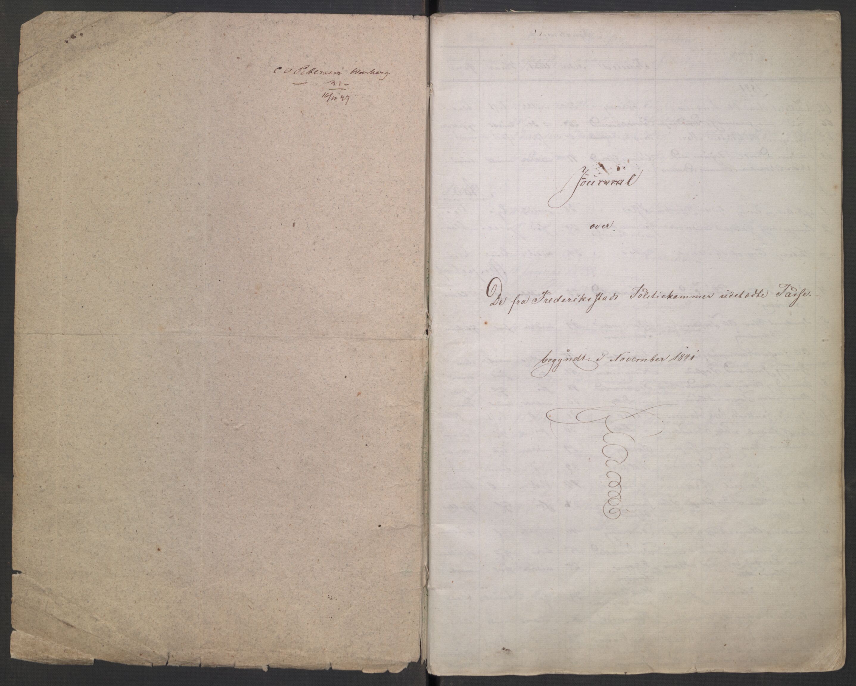 Fredrikstad politikammer, AV/SAO-A-10055/H/Ha/Haa/Haac/L0004: Passjournal, 1841-1862