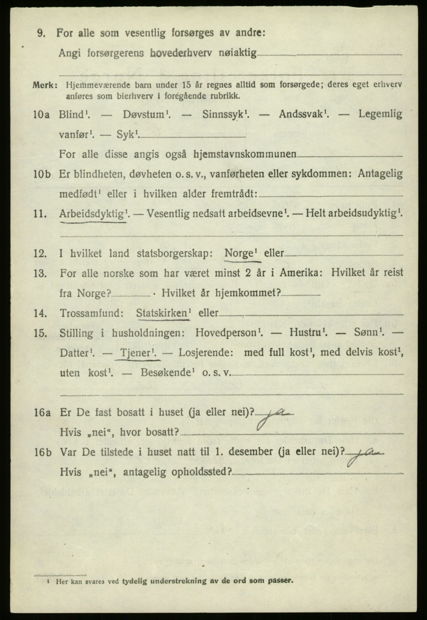 SAB, 1920 census for Hornindal, 1920, p. 3799