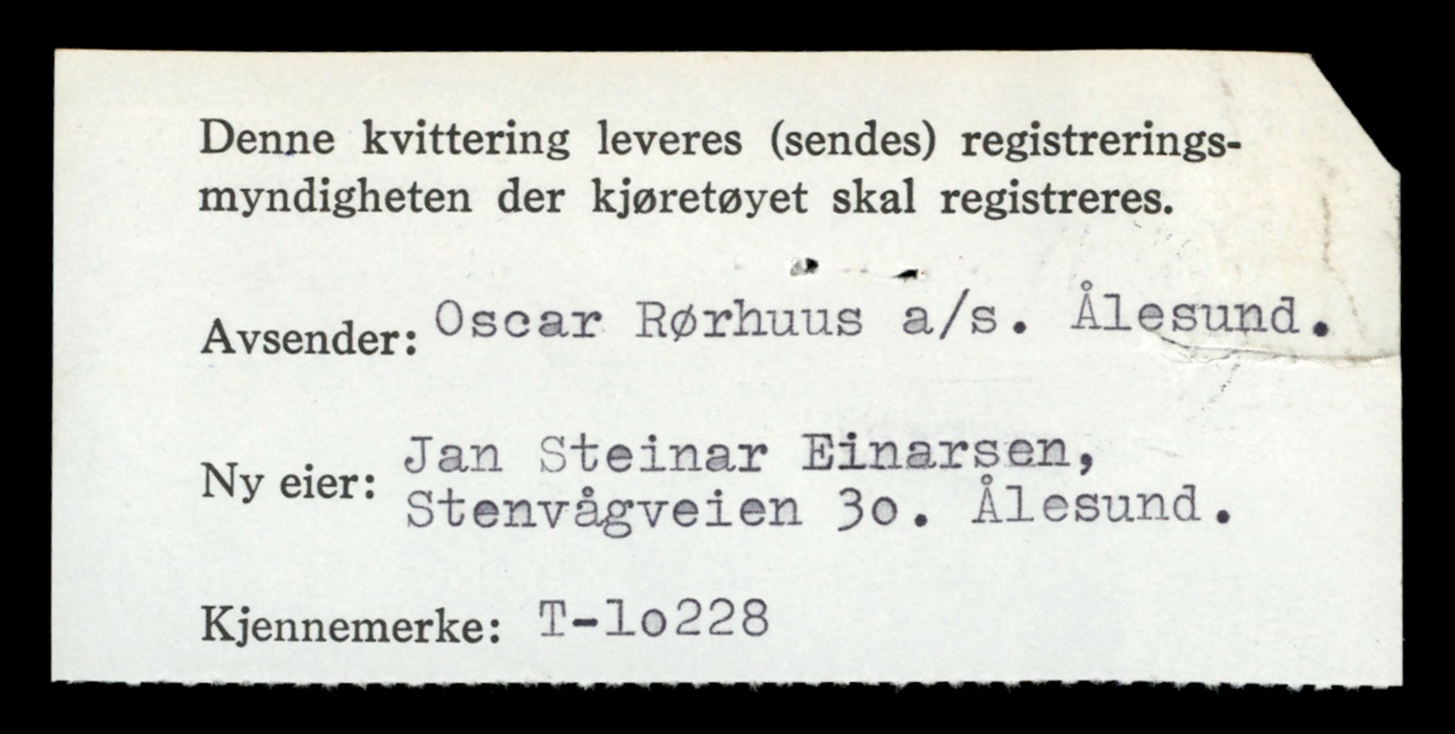 Møre og Romsdal vegkontor - Ålesund trafikkstasjon, SAT/A-4099/F/Fe/L0019: Registreringskort for kjøretøy T 10228 - T 10350, 1927-1998, p. 24