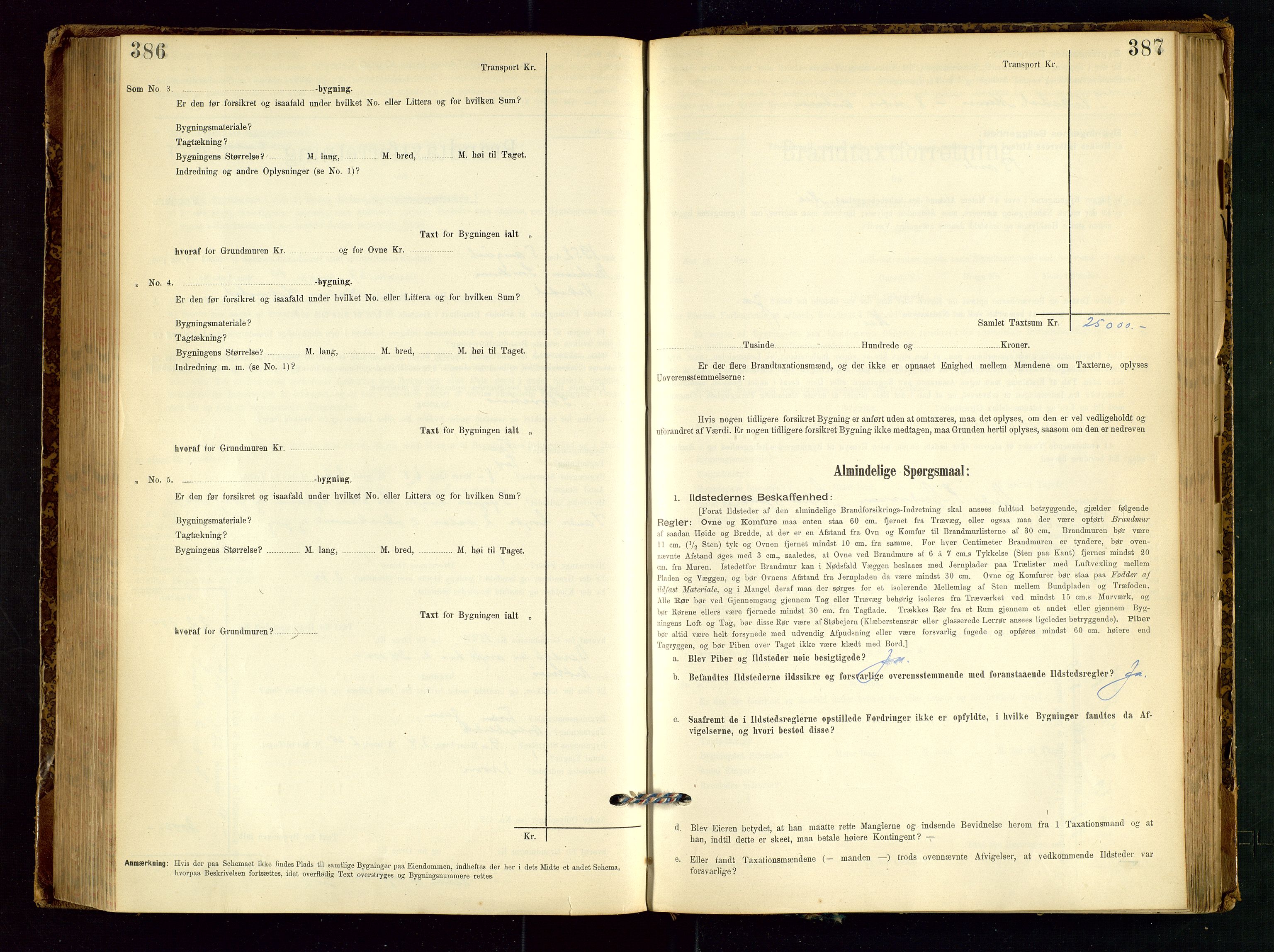 Vikedal lensmannskontor, SAST/A-100179/Gob/L0004: Branntakstprotokoll, 1894-1952, p. 386-387