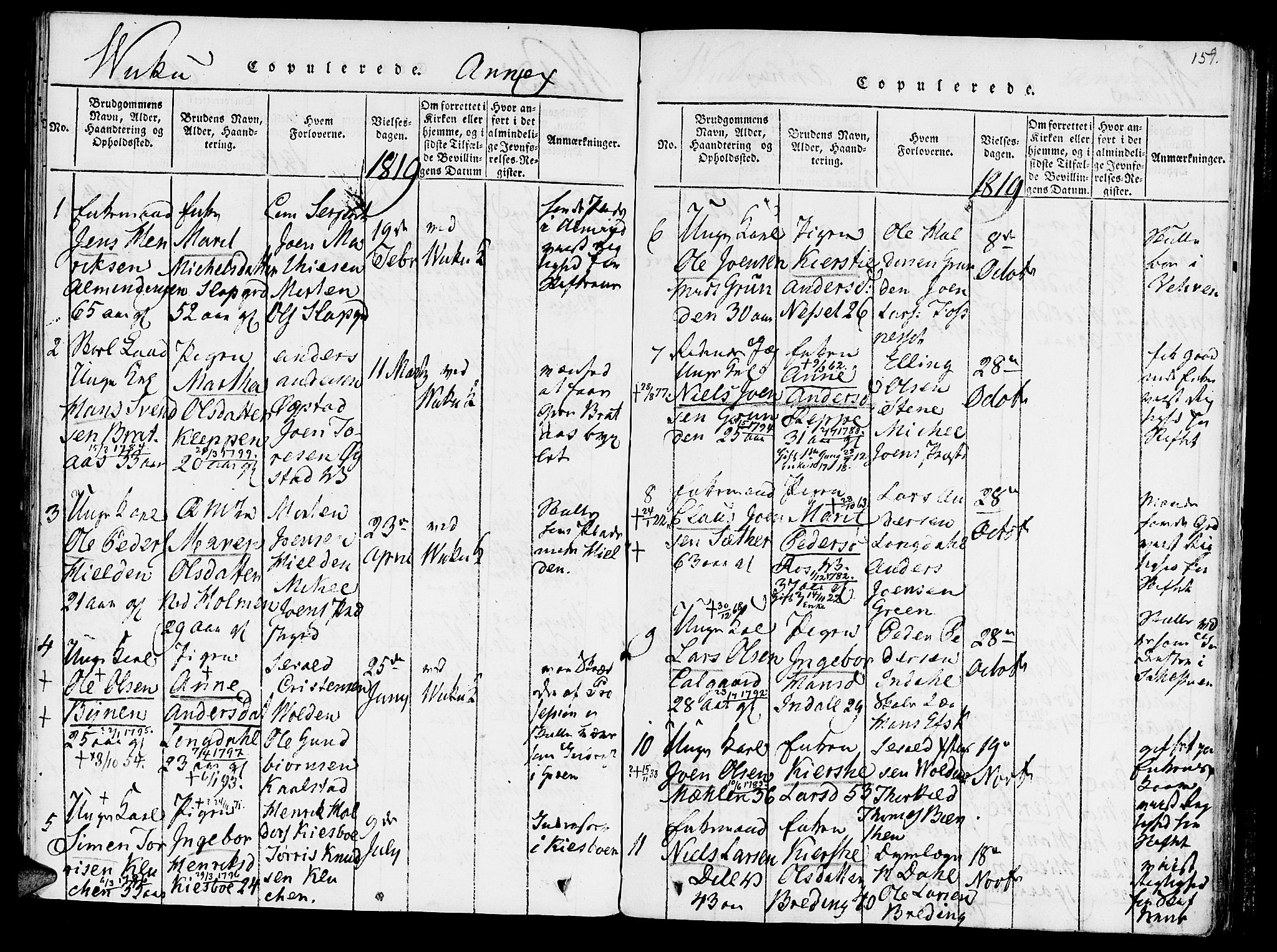Ministerialprotokoller, klokkerbøker og fødselsregistre - Nord-Trøndelag, SAT/A-1458/723/L0234: Parish register (official) no. 723A05 /2, 1816-1821, p. 159