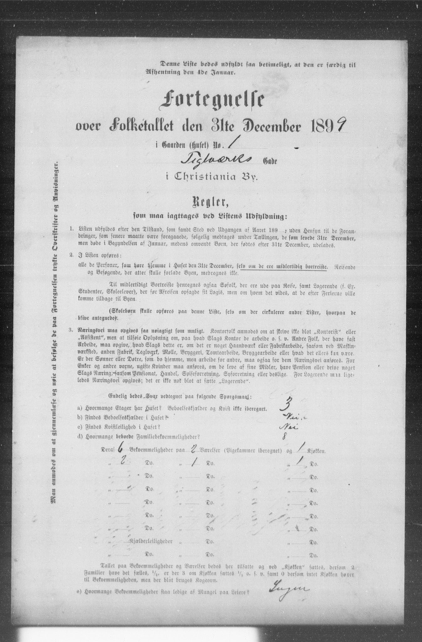 OBA, Municipal Census 1899 for Kristiania, 1899, p. 13931