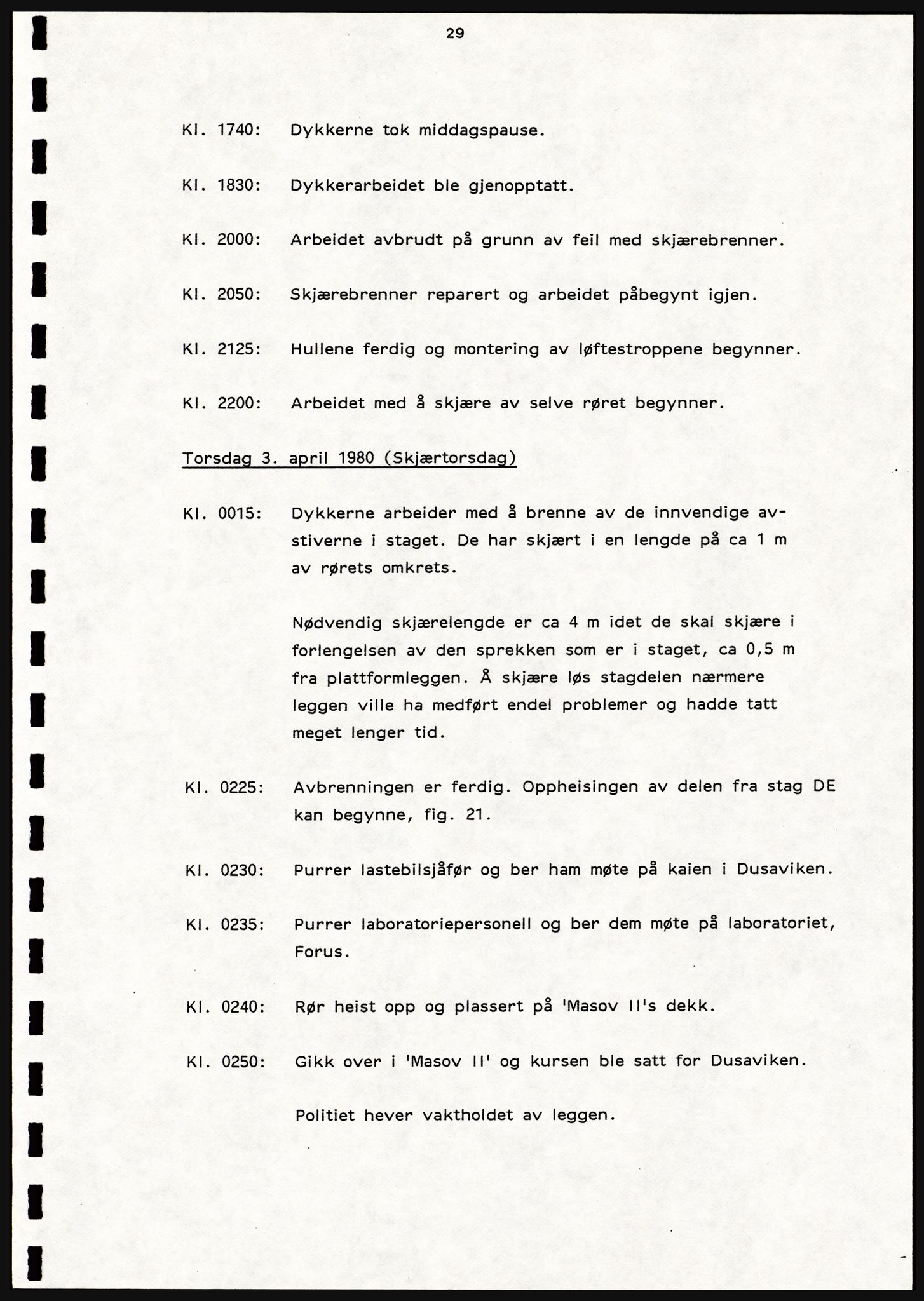 Justisdepartementet, Granskningskommisjonen ved Alexander Kielland-ulykken 27.3.1980, AV/RA-S-1165/D/L0021: V Forankring (Doku.liste + V1-V3 av 3)/W Materialundersøkelser (Doku.liste + W1-W10 av 10 - W9 eske 26), 1980-1981, p. 146