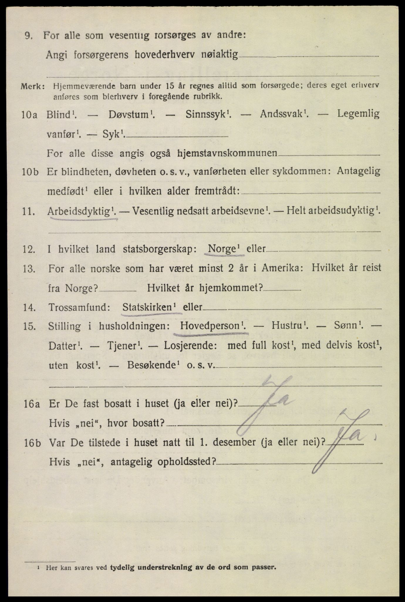SAH, 1920 census for Vang (Hedmark), 1920, p. 4210