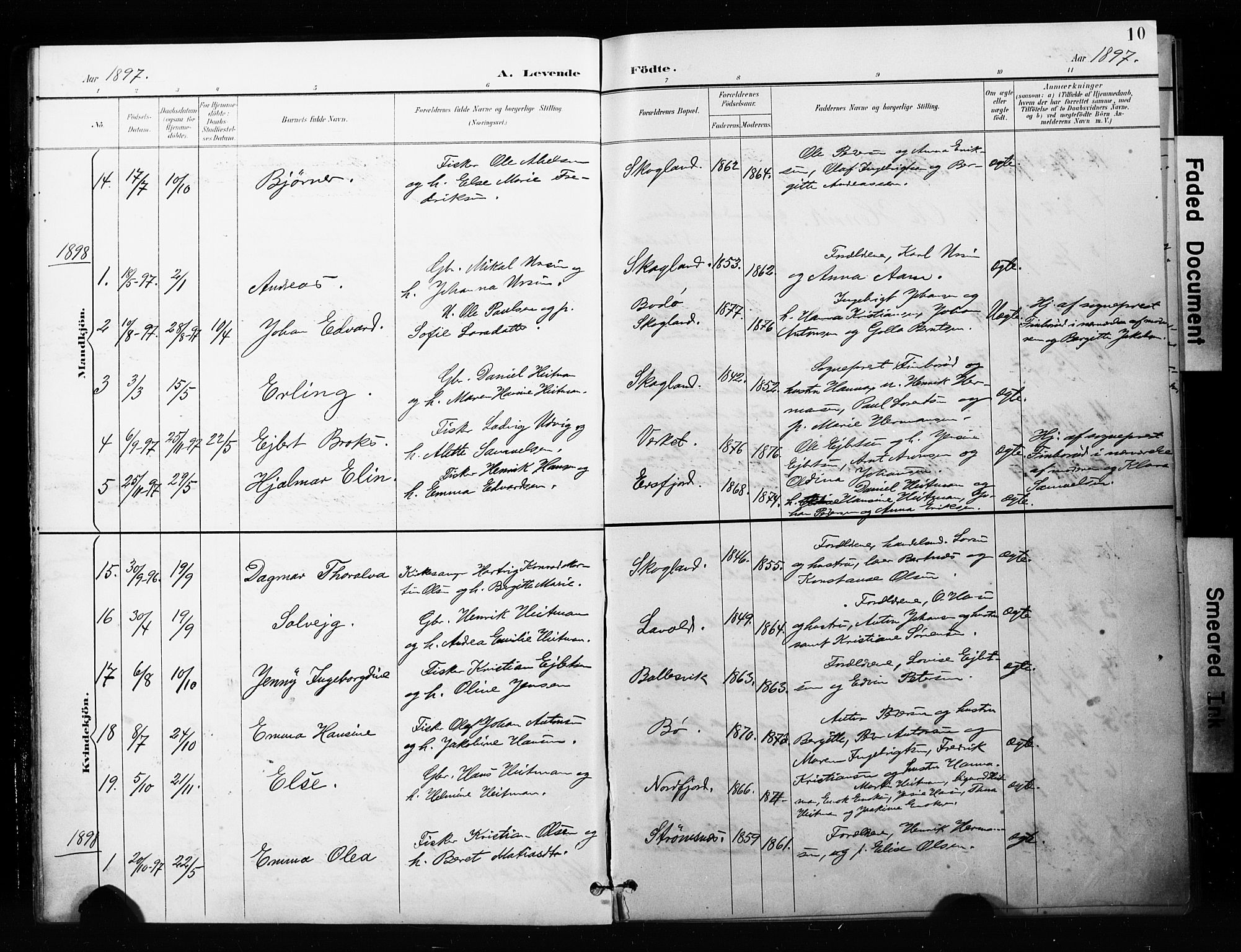 Berg sokneprestkontor, SATØ/S-1318/G/Ga/Gaa/L0005kirke: Parish register (official) no. 5, 1894-1905, p. 10