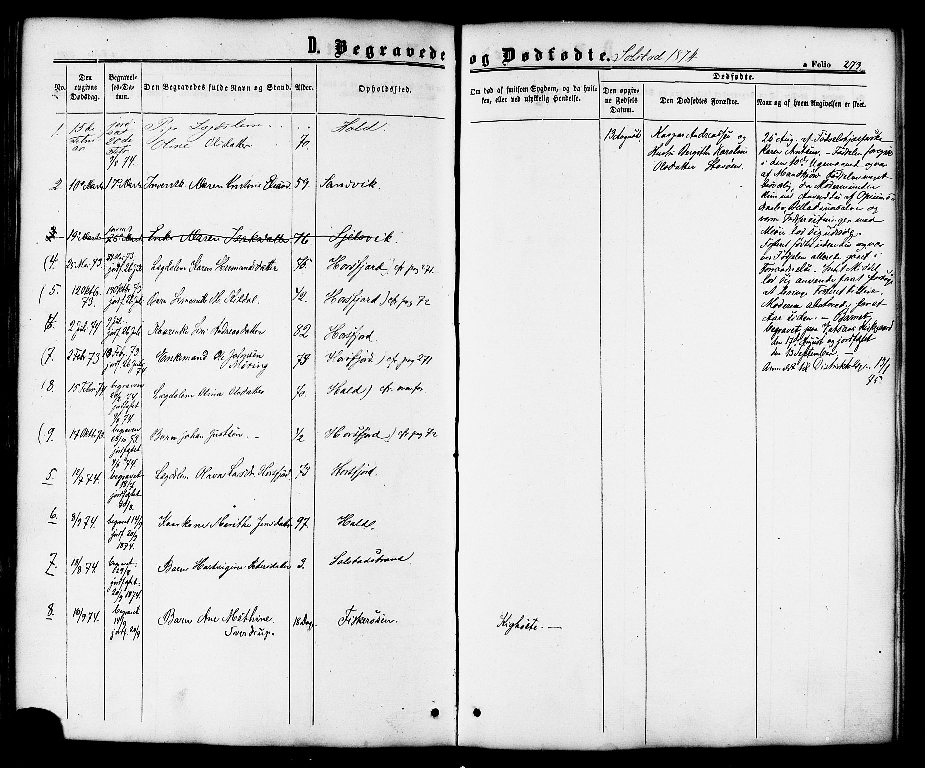 Ministerialprotokoller, klokkerbøker og fødselsregistre - Nordland, AV/SAT-A-1459/810/L0147: Parish register (official) no. 810A08 /2, 1862-1874, p. 273