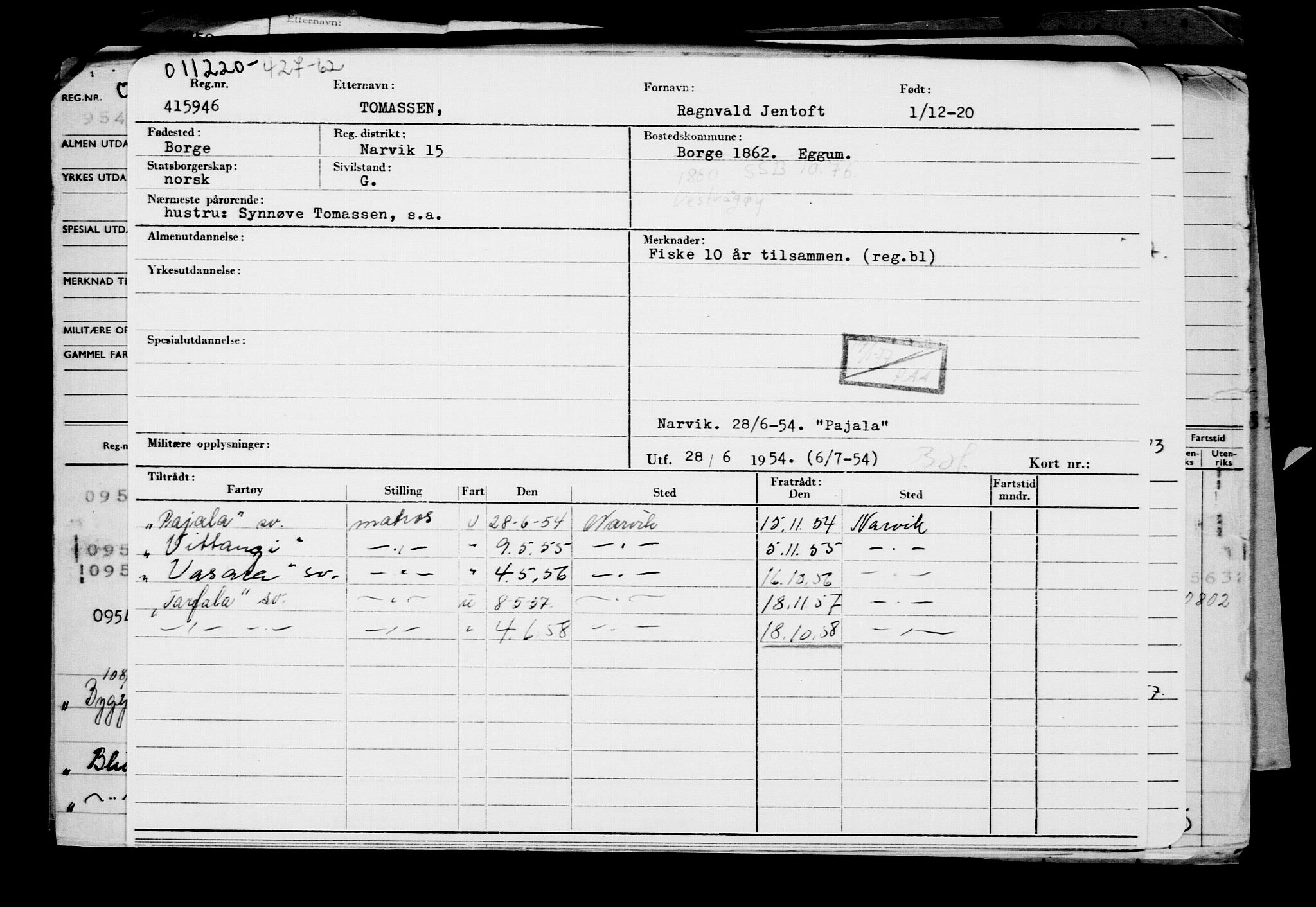 Direktoratet for sjømenn, AV/RA-S-3545/G/Gb/L0188: Hovedkort, 1920, p. 24