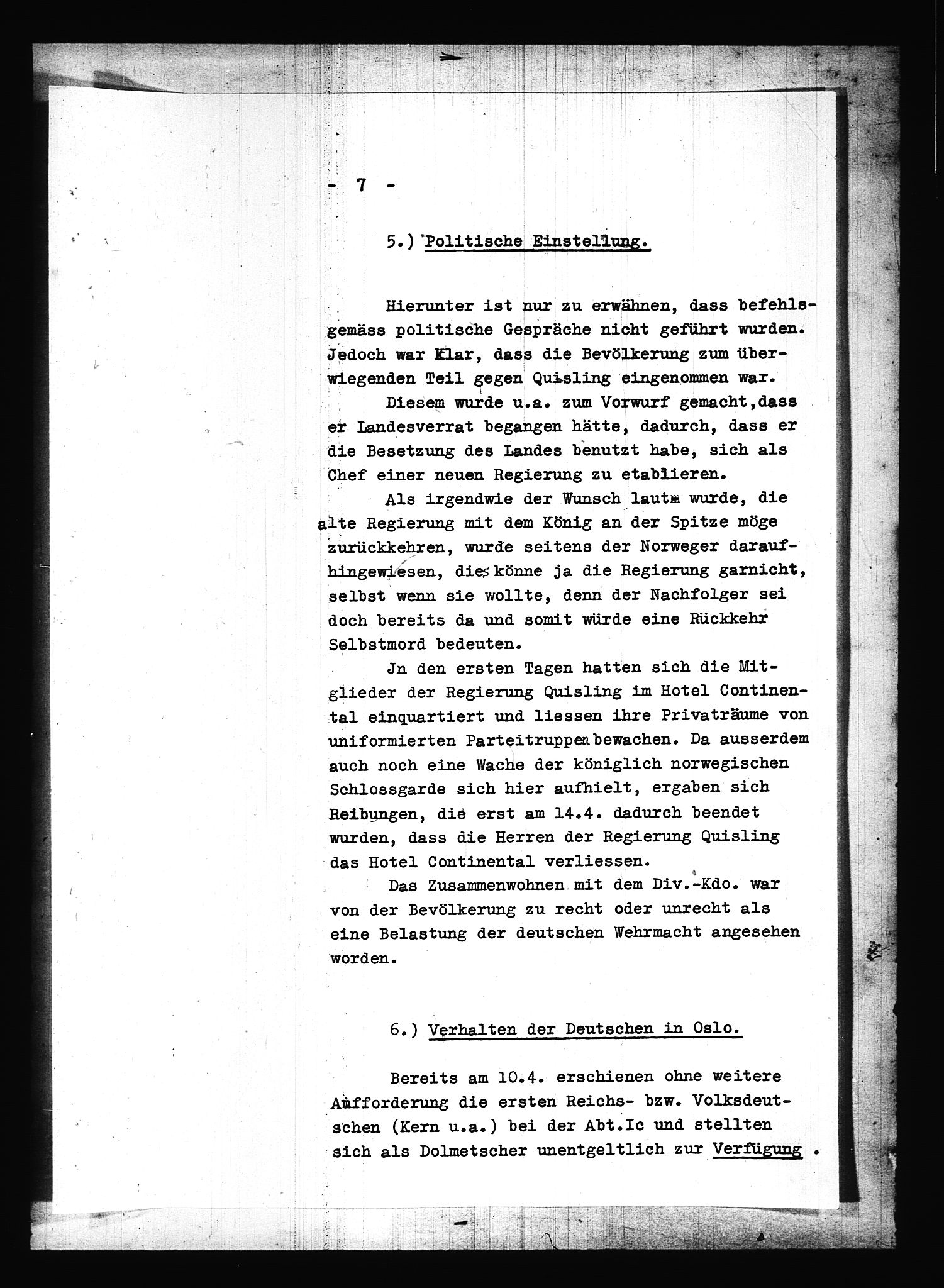 Documents Section, AV/RA-RAFA-2200/V/L0087: Amerikansk mikrofilm "Captured German Documents".
Box No. 726.  FKA jnr. 601/1954., 1940, p. 8