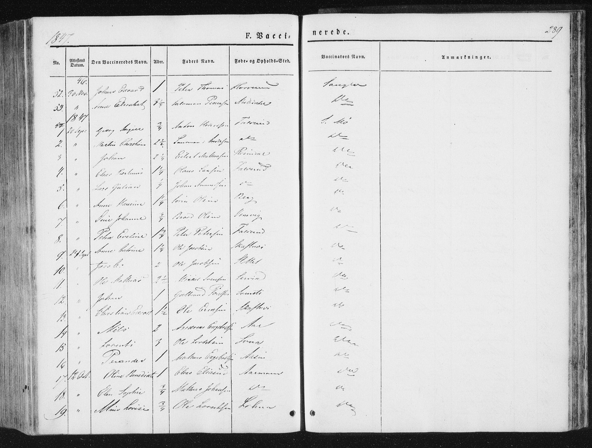 Ministerialprotokoller, klokkerbøker og fødselsregistre - Nord-Trøndelag, SAT/A-1458/780/L0640: Parish register (official) no. 780A05, 1845-1856, p. 289