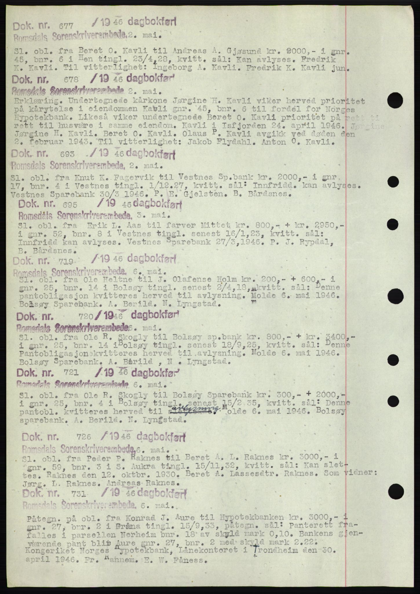 Romsdal sorenskriveri, AV/SAT-A-4149/1/2/2C: Mortgage book no. C1b, 1946-1949, Deed date: 02.05.1946