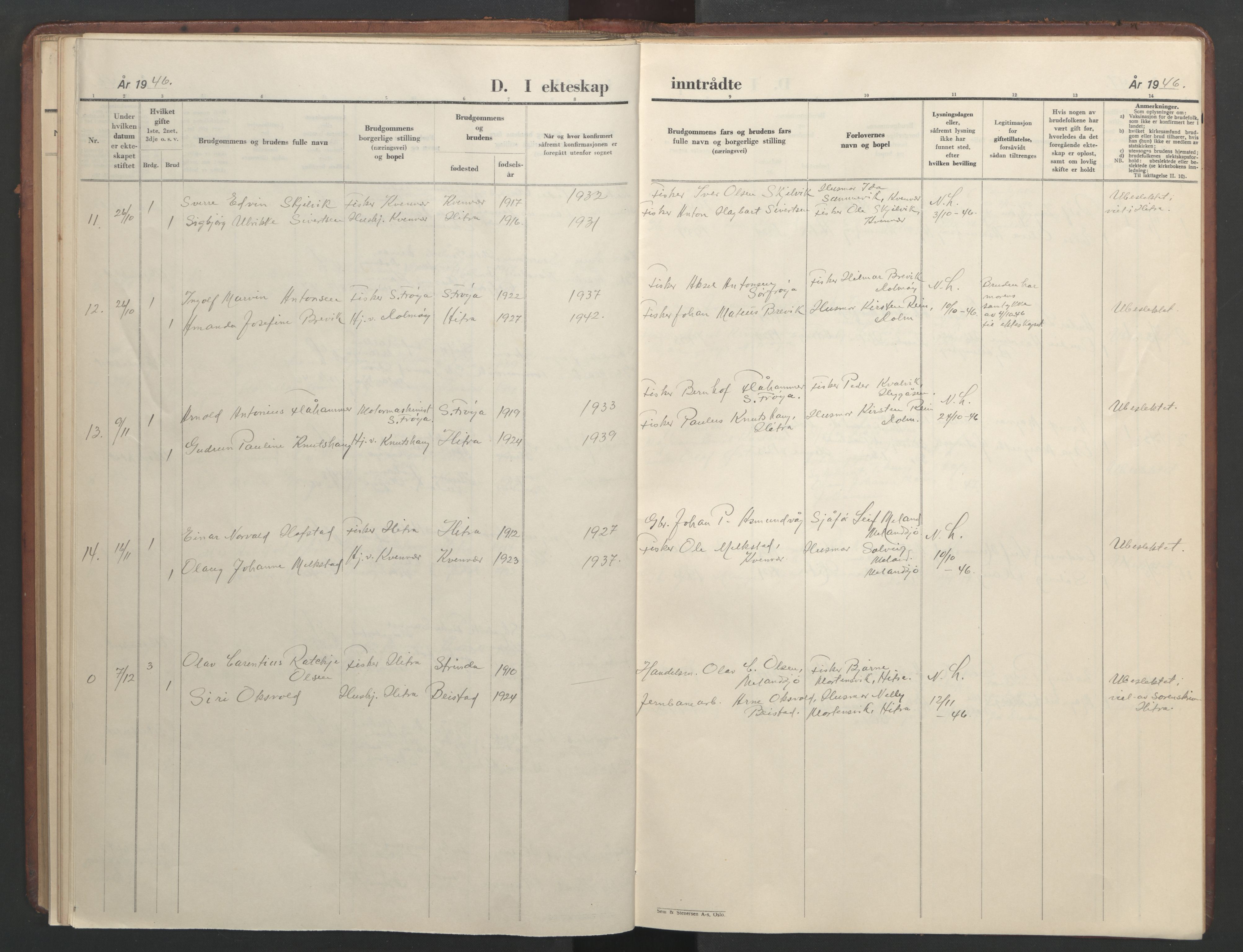 Ministerialprotokoller, klokkerbøker og fødselsregistre - Sør-Trøndelag, SAT/A-1456/634/L0544: Parish register (copy) no. 634C06, 1927-1948, p. 110