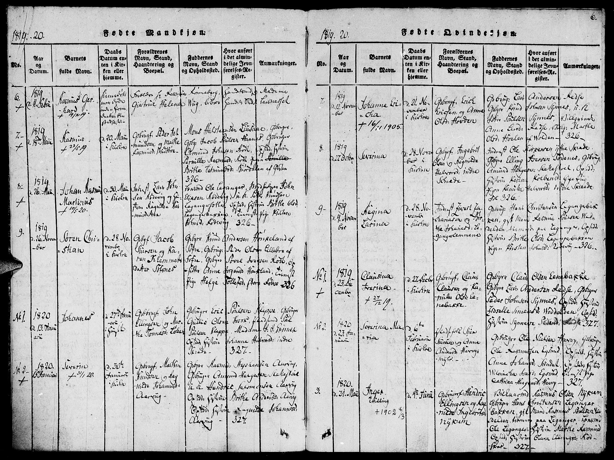 Ministerialprotokoller, klokkerbøker og fødselsregistre - Møre og Romsdal, SAT/A-1454/504/L0054: Parish register (official) no. 504A01, 1816-1861, p. 6