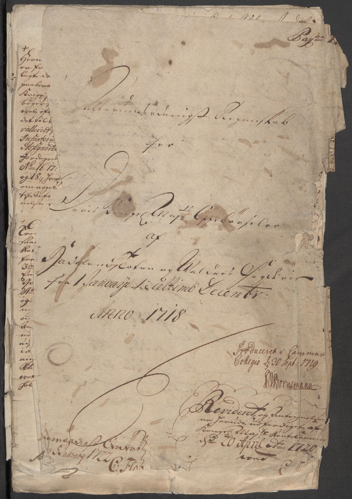 Rentekammeret inntil 1814, Reviderte regnskaper, Fogderegnskap, AV/RA-EA-4092/R18/L1319: Fogderegnskap Hadeland, Toten og Valdres, 1718, p. 4