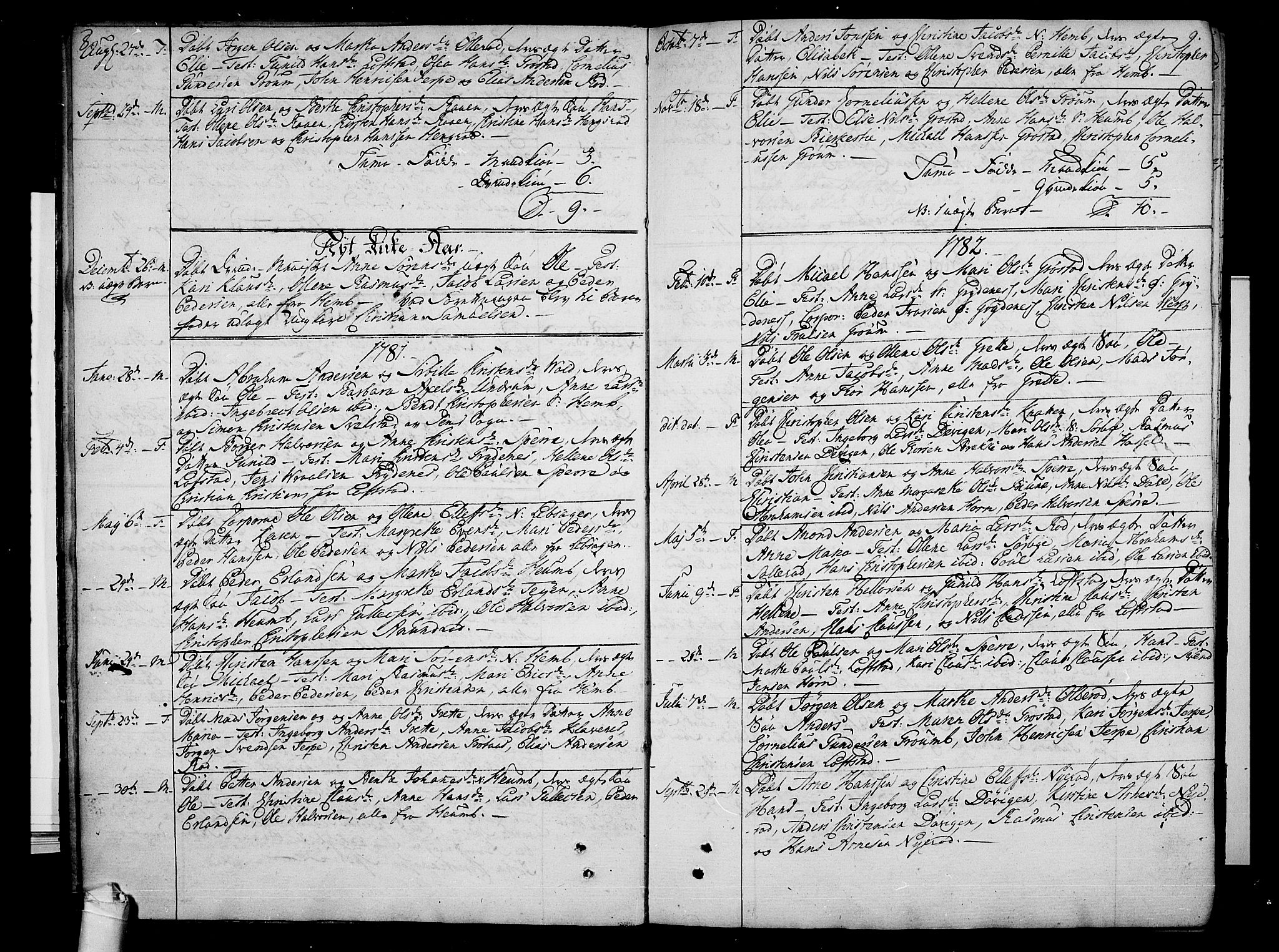 Våle kirkebøker, AV/SAKO-A-334/F/Fb/L0001: Parish register (official) no. II 1, 1774-1814, p. 8-9