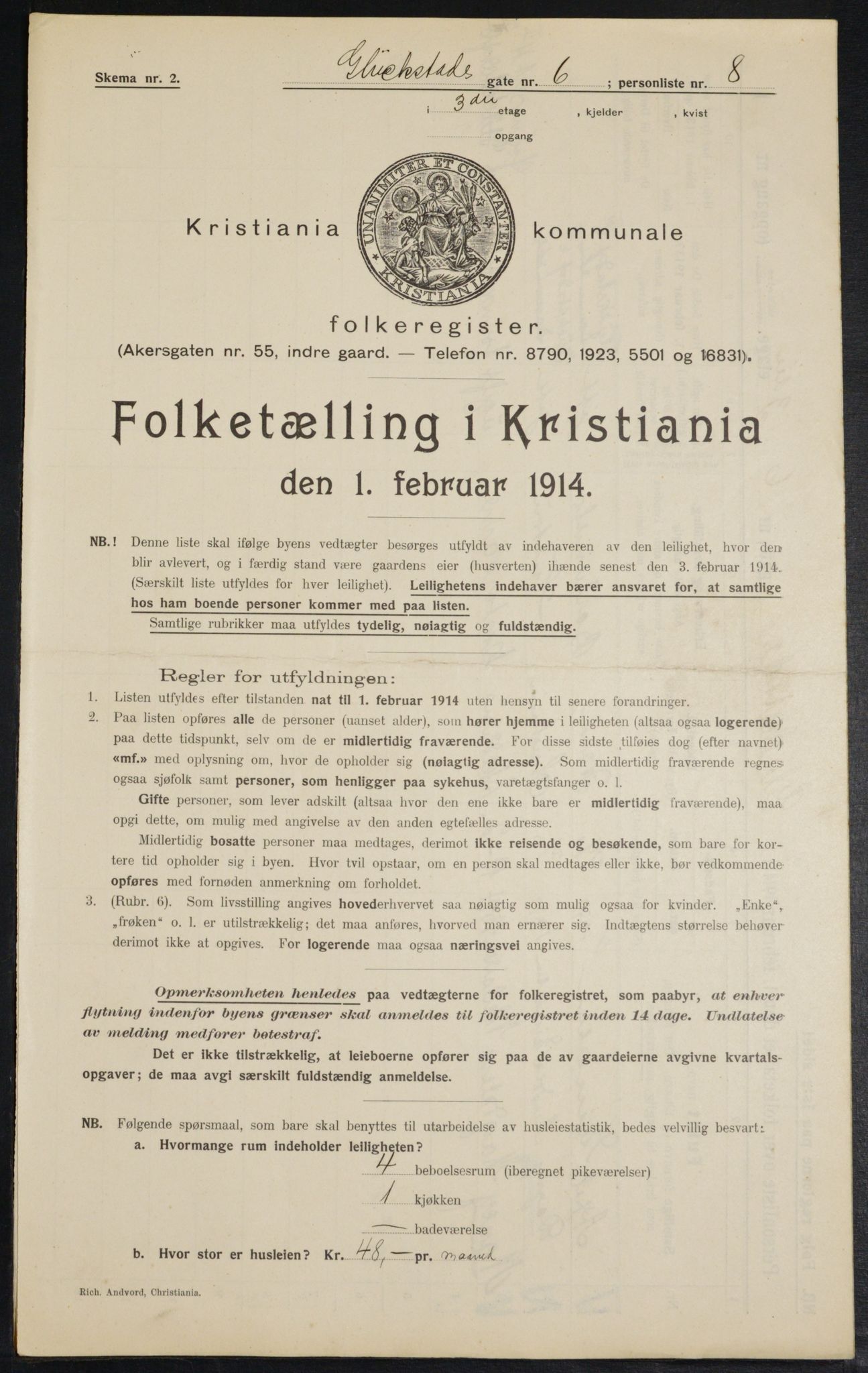 OBA, Municipal Census 1914 for Kristiania, 1914, p. 29650