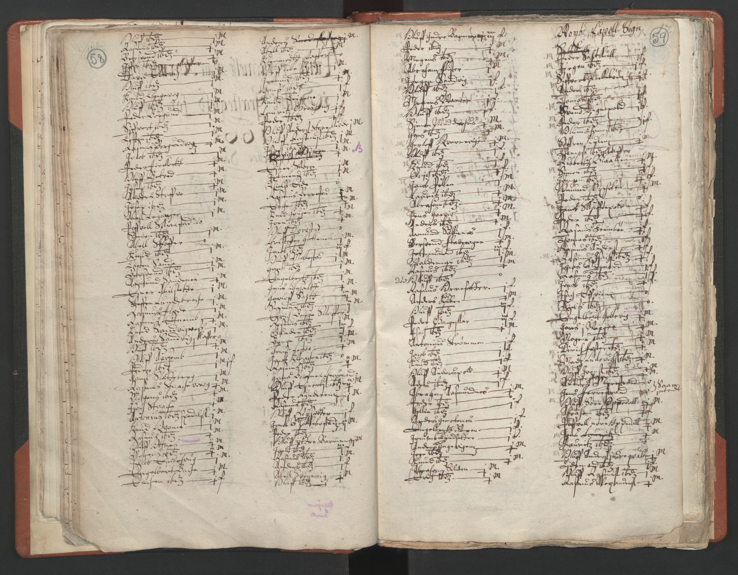 RA, Vicar's Census 1664-1666, no. 25: Nordfjord deanery, 1664-1666, p. 58-59