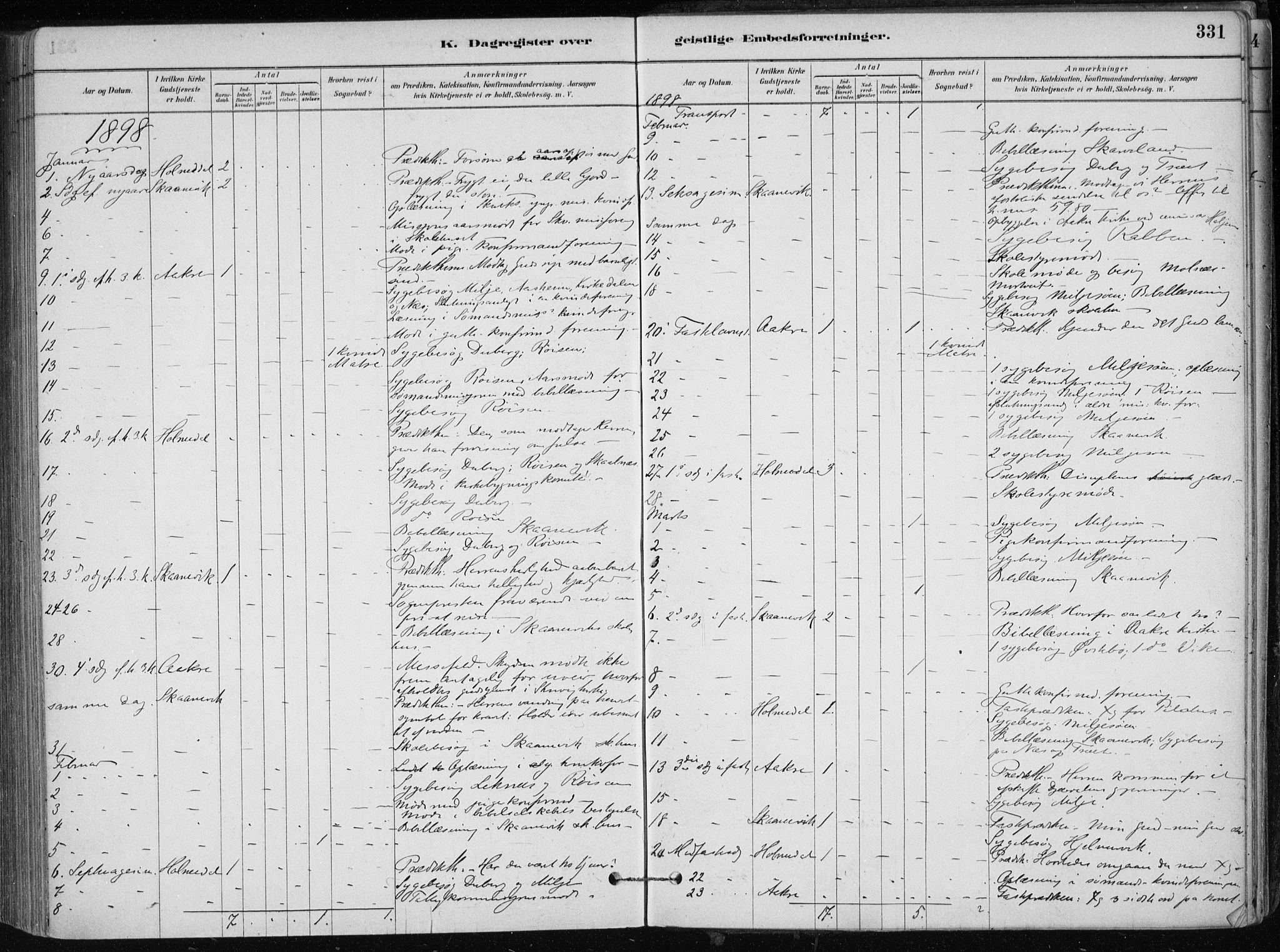 Skånevik sokneprestembete, SAB/A-77801/H/Haa: Parish register (official) no. B 1, 1879-1914, p. 331
