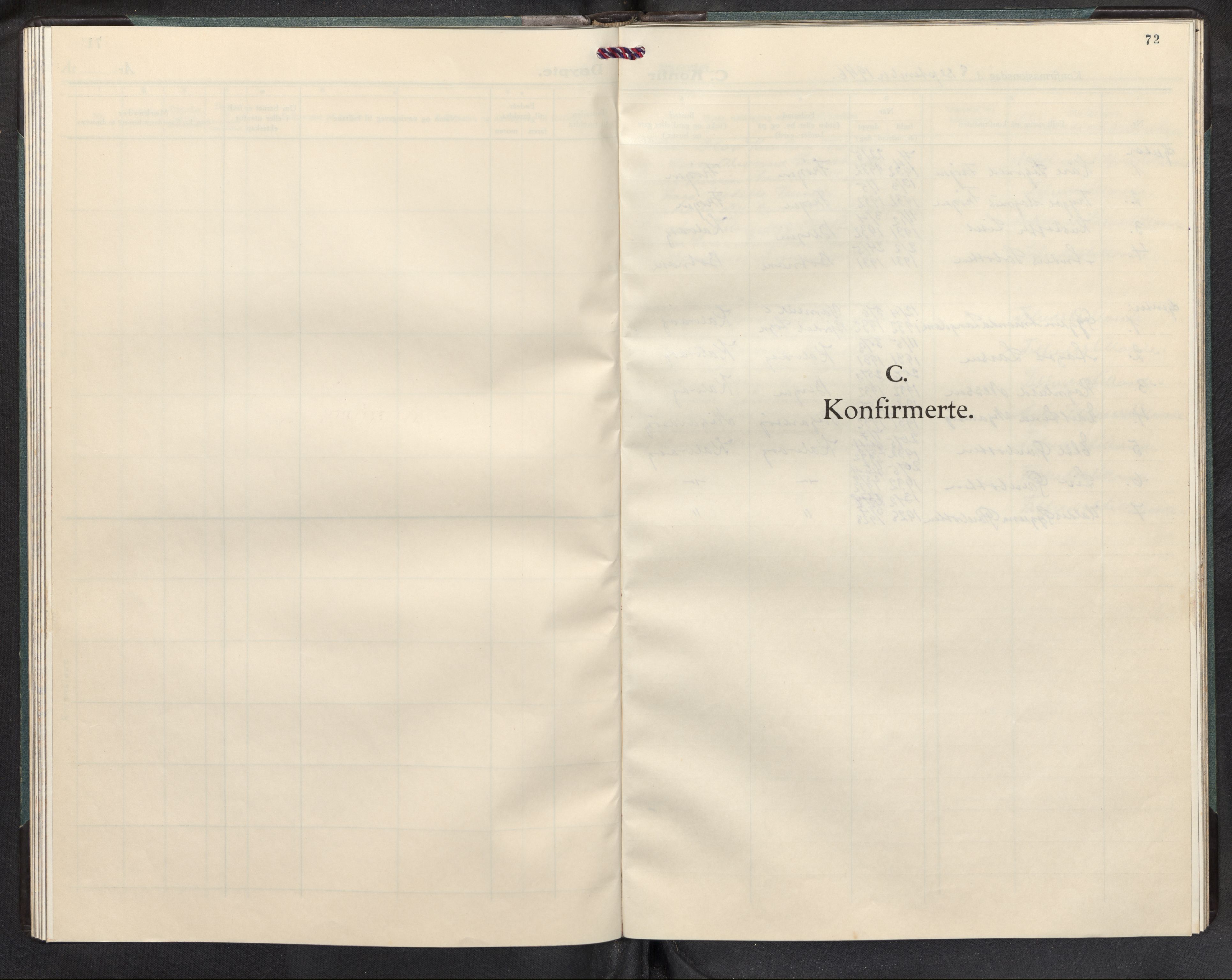 Bremanger sokneprestembete, SAB/A-82201/H/Hab/Habb/L0003: Parish register (copy) no. B 3, 1946-1957, p. 71b-72a