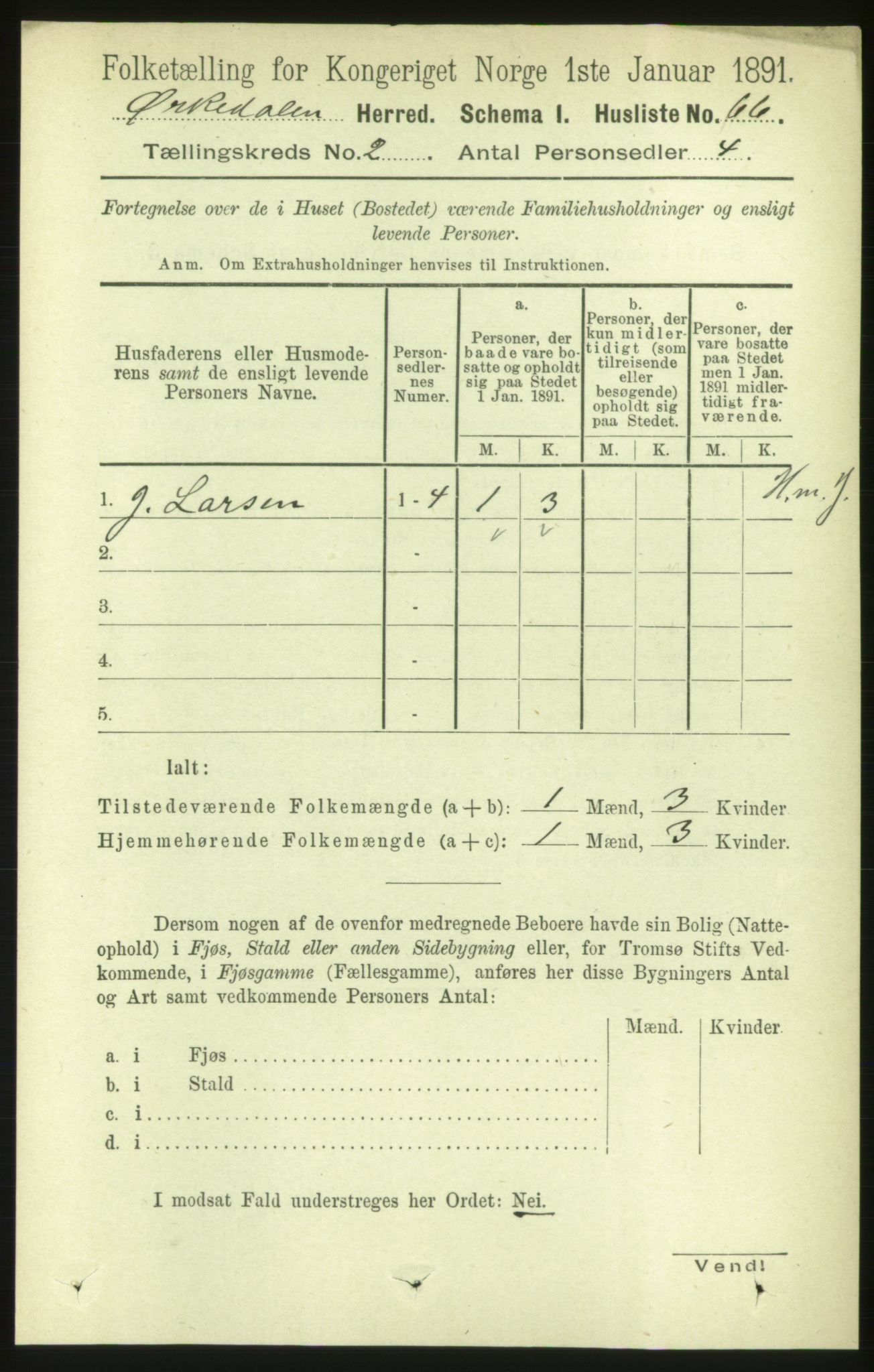 RA, 1891 census for 1638 Orkdal, 1891, p. 948