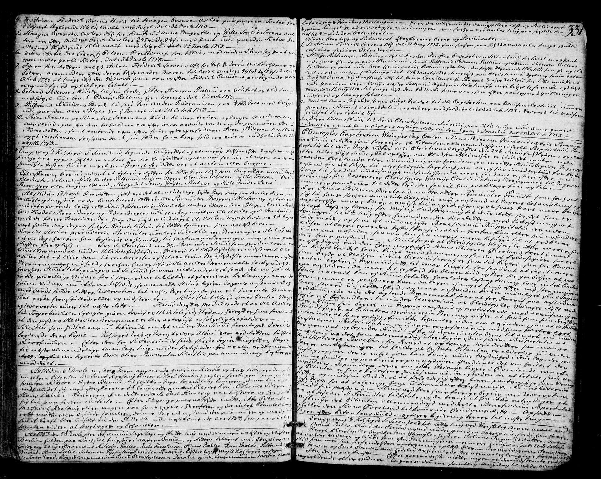 Aker sorenskriveri, SAO/A-10895/F/Fb/L0040: Tingbok, 1748-1753, p. 330b-331a
