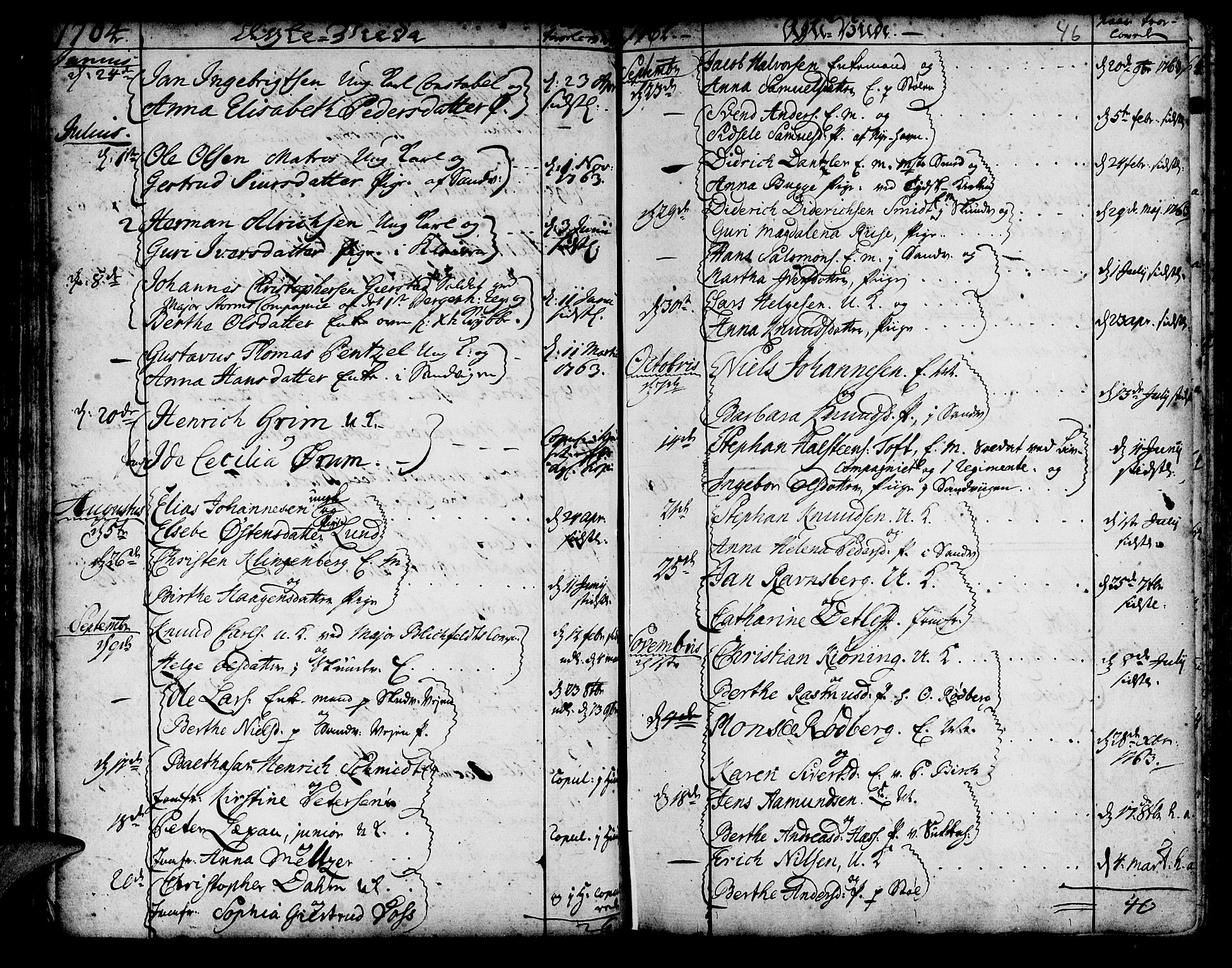 Korskirken sokneprestembete, SAB/A-76101/H/Haa/L0009: Parish register (official) no. A 9, 1743-1861, p. 46
