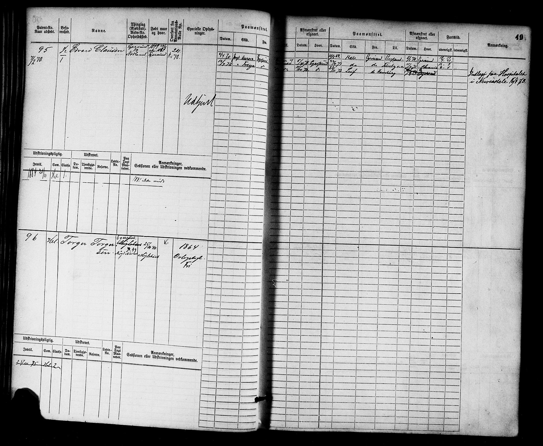 Egersund mønstringskrets, AV/SAK-2031-0019/F/Fb/L0001: Hovedrulle nr 1-666, O-3, 1868-1920, p. 51