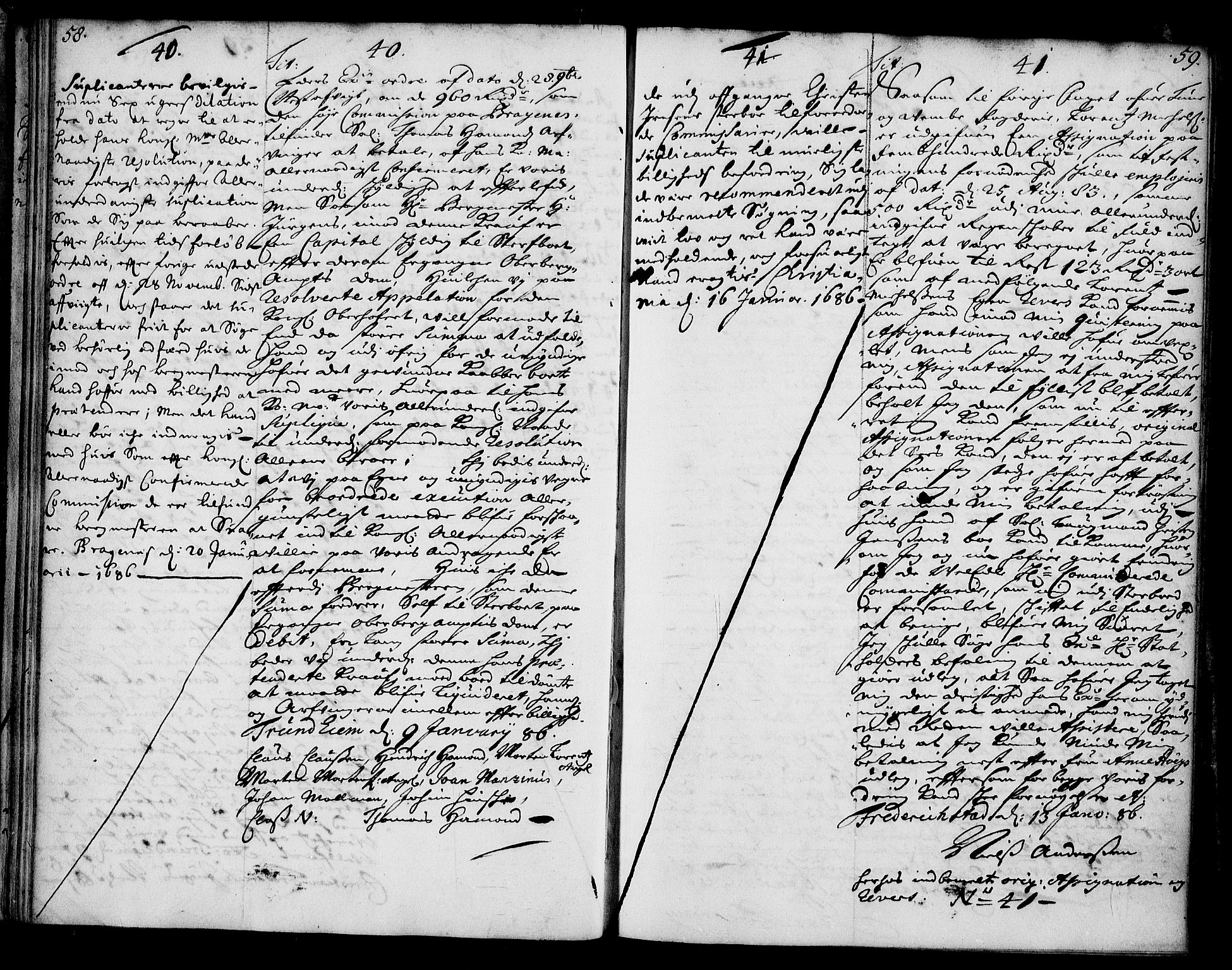 Stattholderembetet 1572-1771, AV/RA-EA-2870/Ae/L0002: Supplikasjons- og resolusjonsprotokoll, 1686, p. 58-59