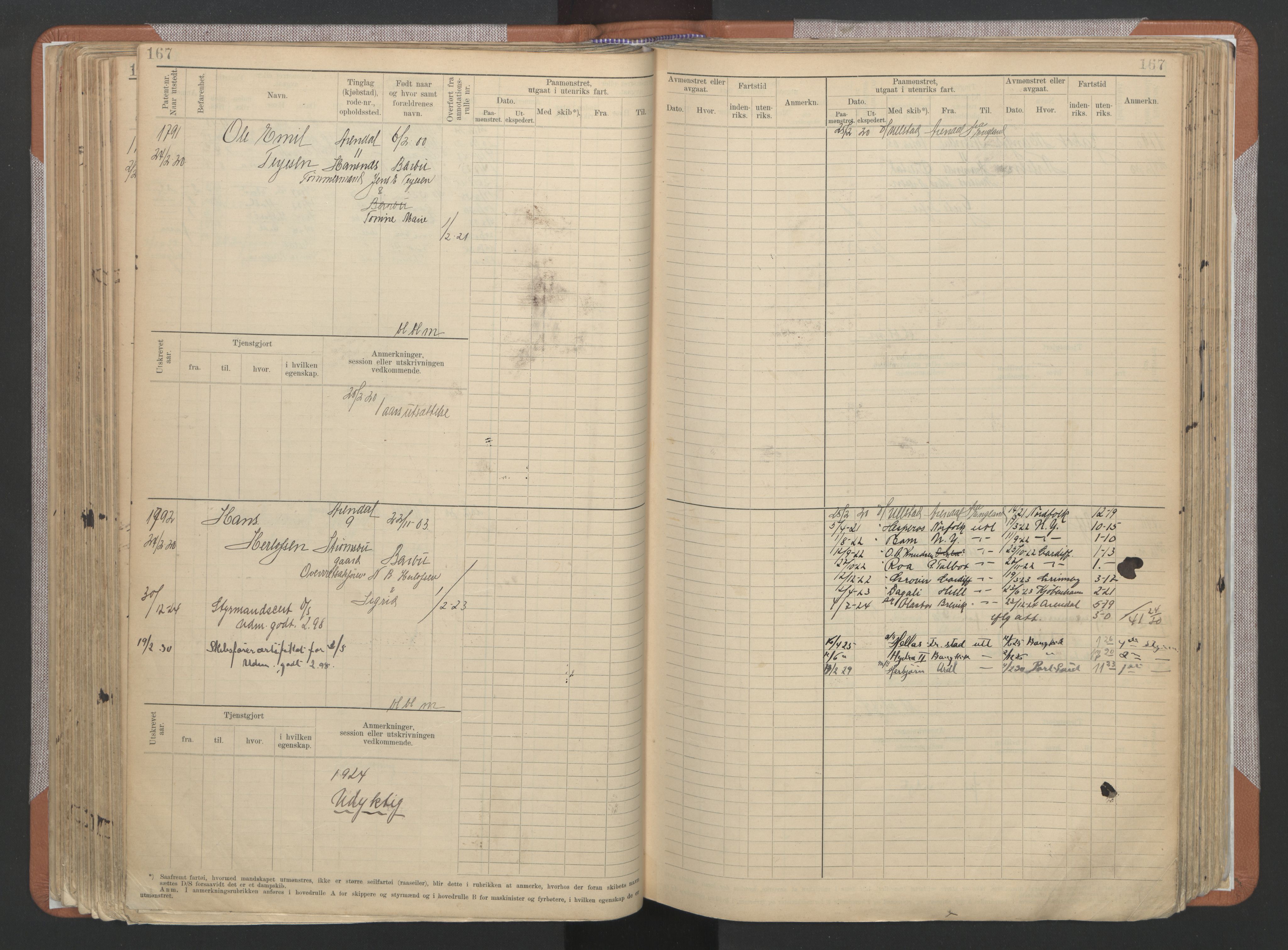 Arendal mønstringskrets, AV/SAK-2031-0012/F/Fb/L0022: Hovedrulle A nr 1466-2242, S-20, 1914-1930, p. 175