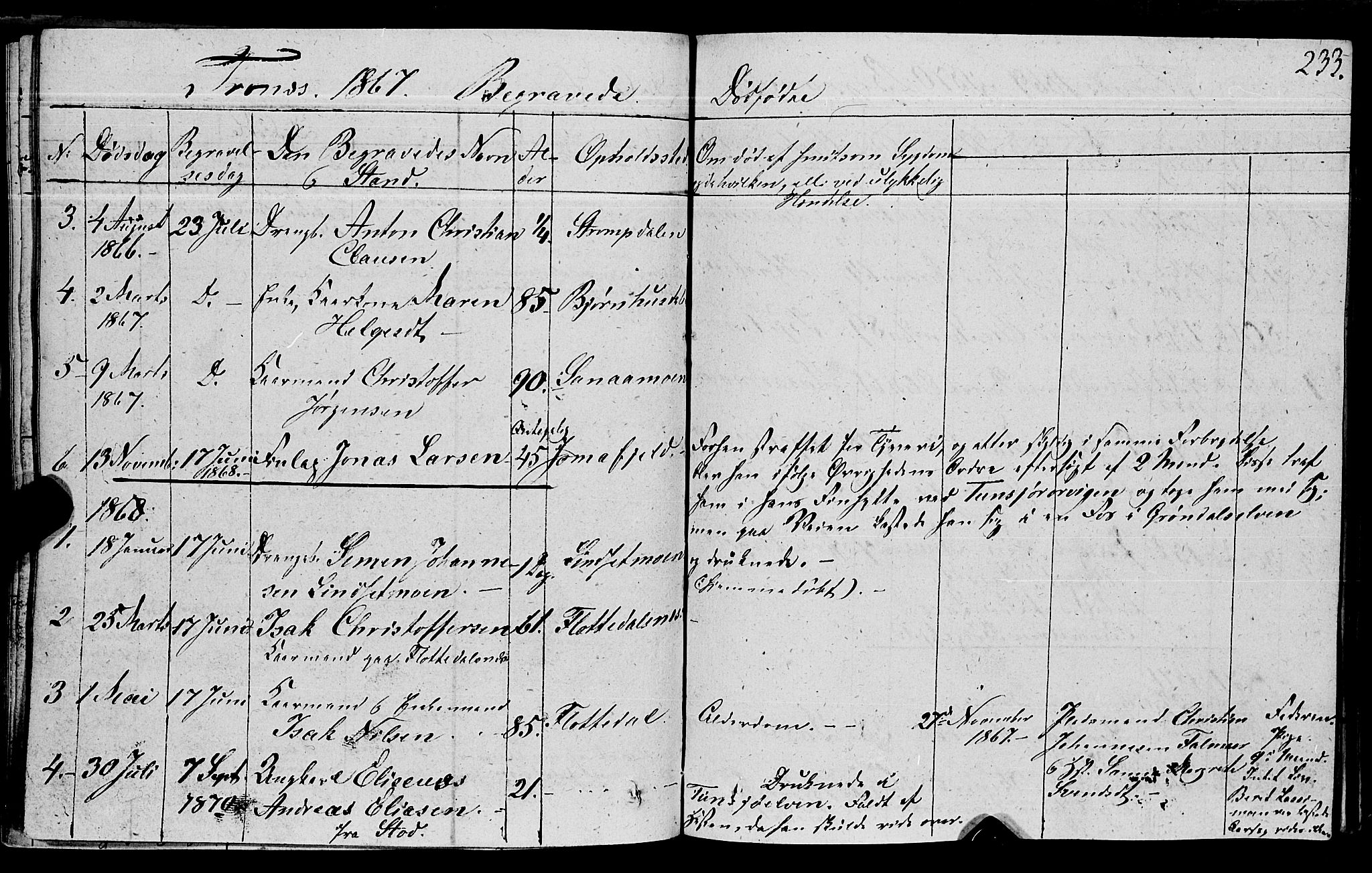 Ministerialprotokoller, klokkerbøker og fødselsregistre - Nord-Trøndelag, SAT/A-1458/762/L0538: Parish register (official) no. 762A02 /2, 1833-1879, p. 233