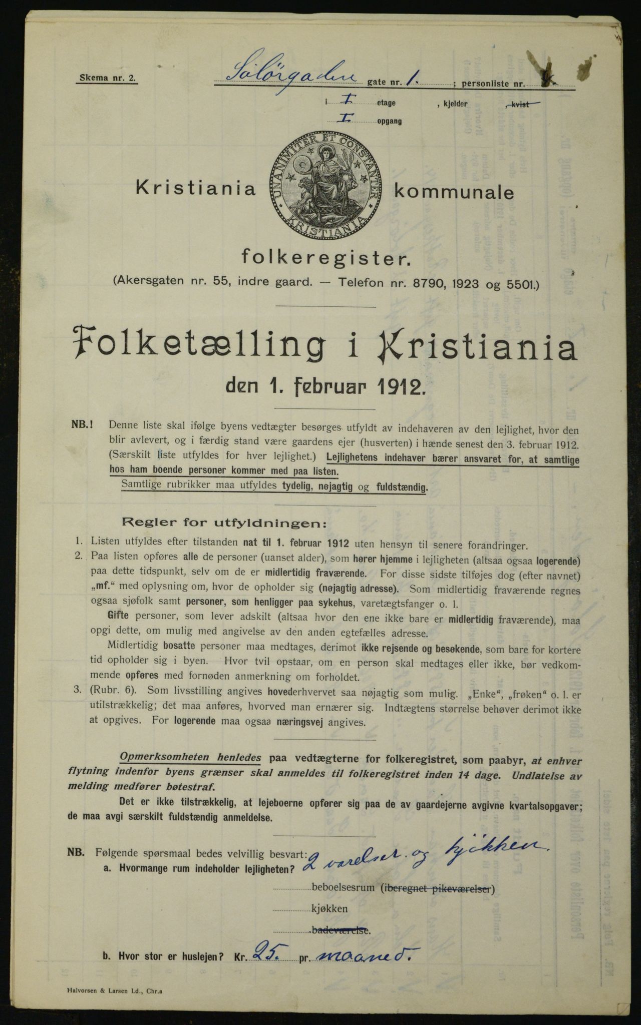 OBA, Municipal Census 1912 for Kristiania, 1912, p. 100033