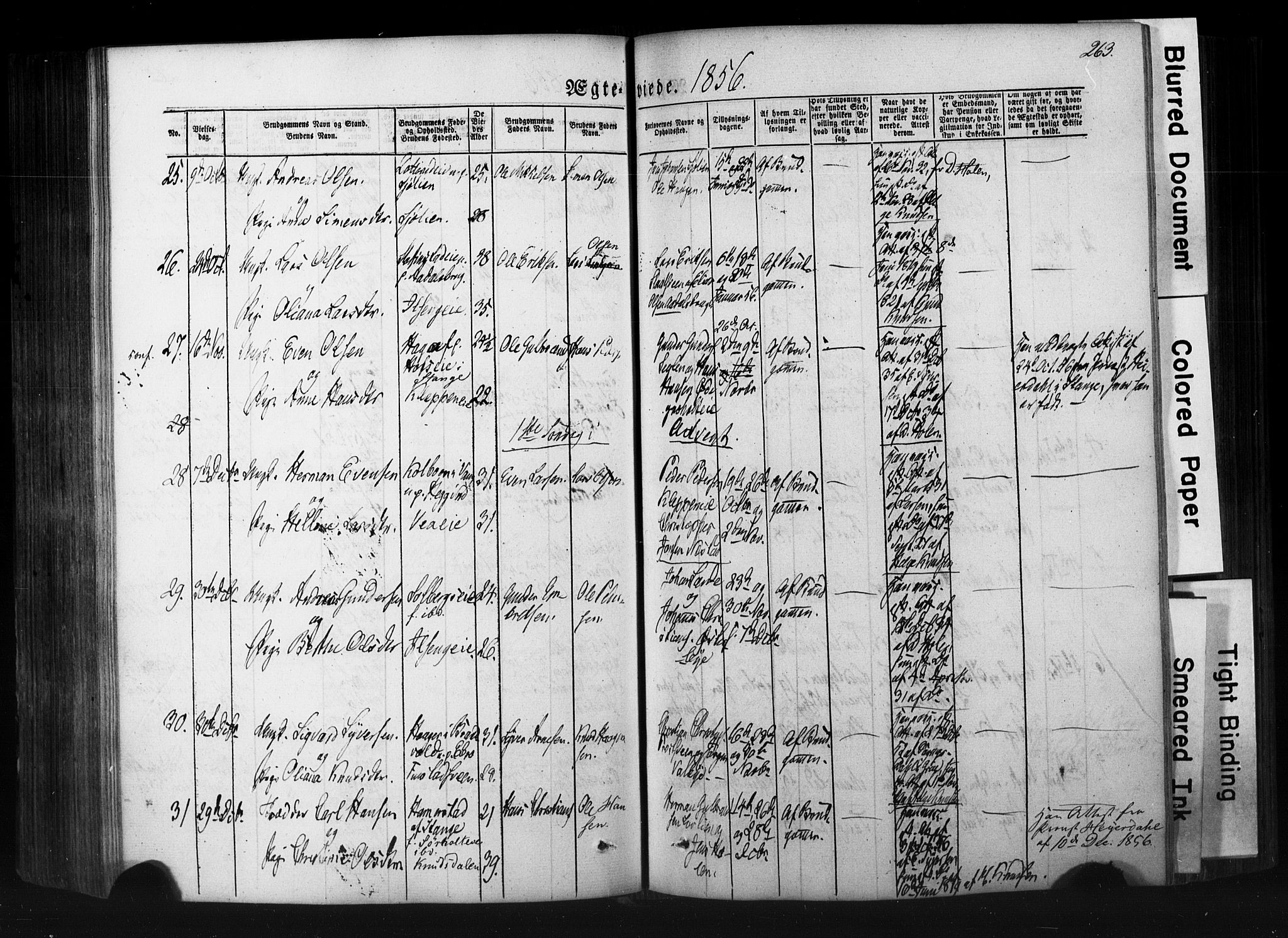 Løten prestekontor, AV/SAH-PREST-022/K/Ka/L0007: Parish register (official) no. 7, 1850-1859, p. 263