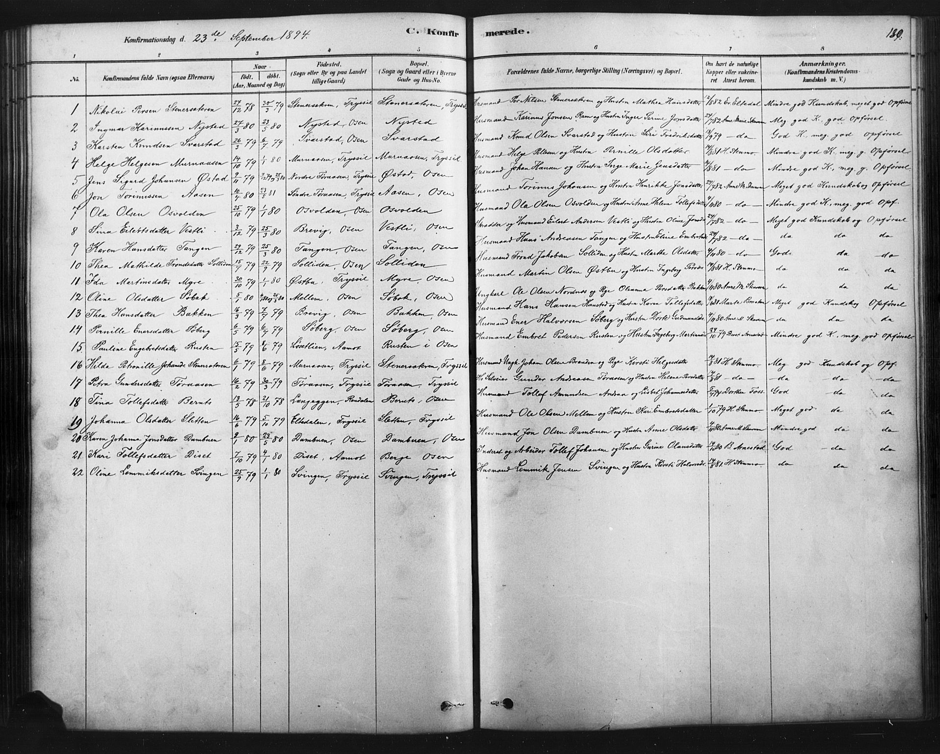 Åmot prestekontor, Hedmark, SAH/PREST-056/H/Ha/Haa/L0012: Parish register (official) no. 12, 1878-1901, p. 130