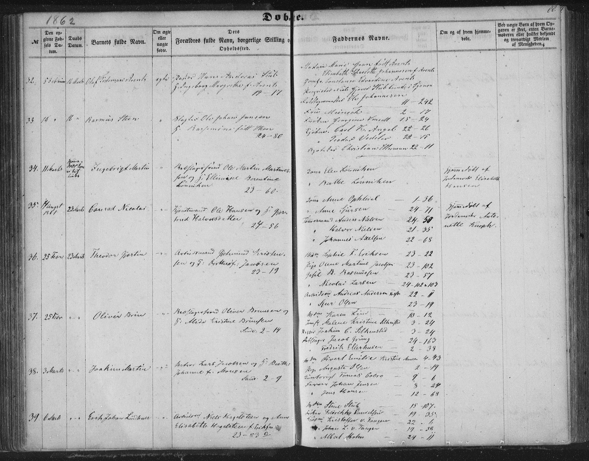 Korskirken sokneprestembete, AV/SAB-A-76101/H/Haa/L0018: Parish register (official) no. B 4, 1857-1866, p. 88