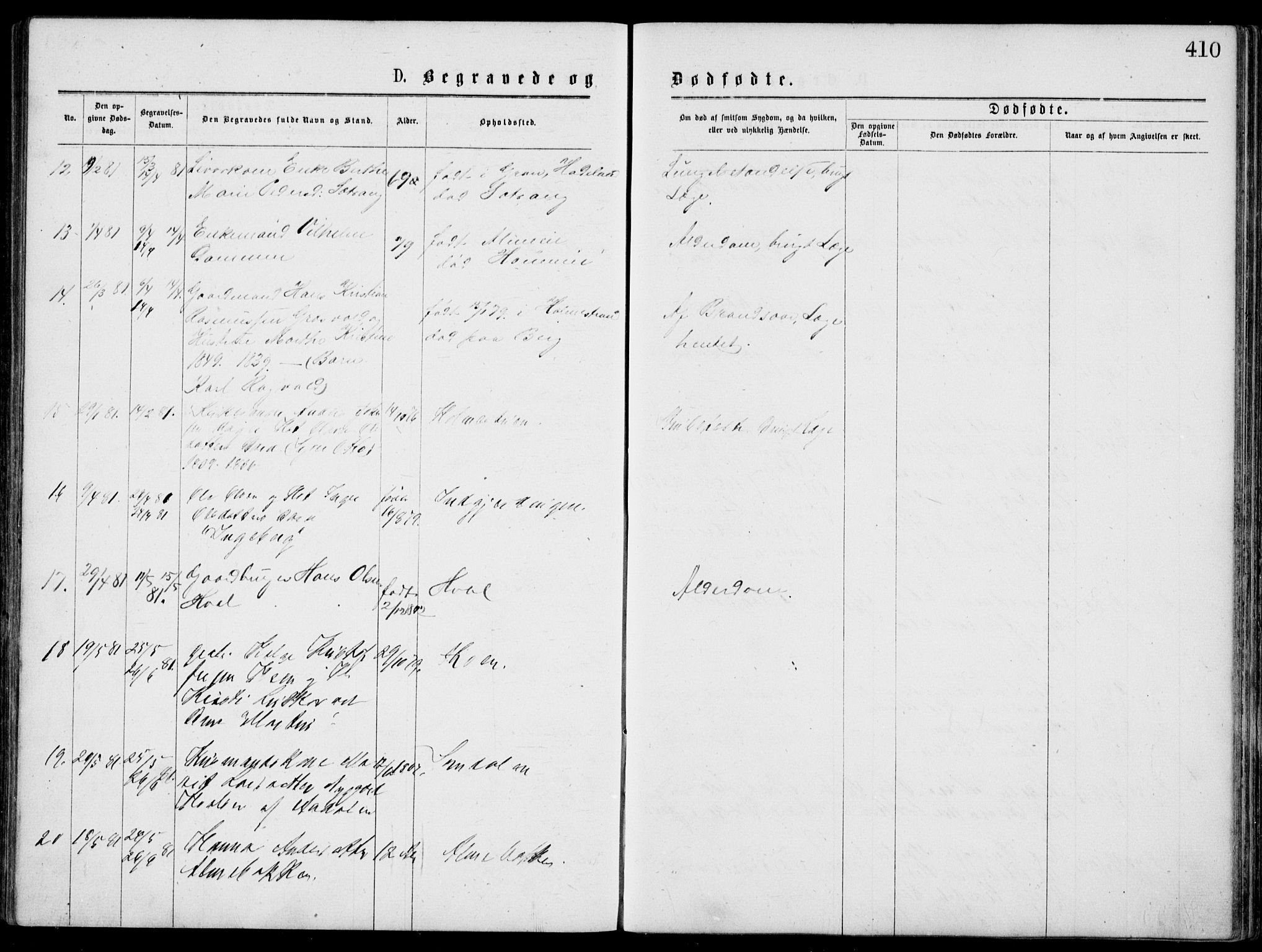 Norderhov kirkebøker, AV/SAKO-A-237/G/Gb/L0001: Parish register (copy) no. II 1, 1876-1899, p. 410