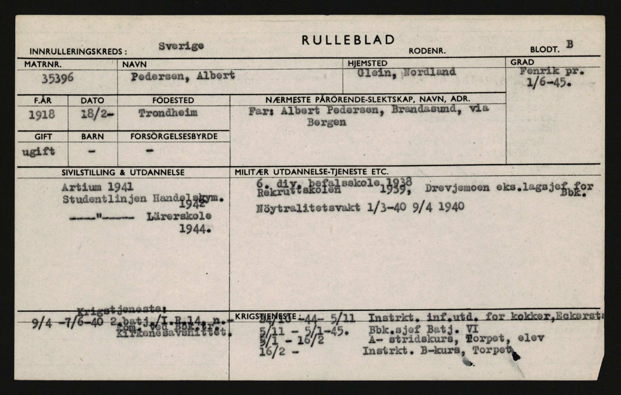 Forsvaret, Sør-Hålogaland landforsvar, AV/RA-RAFA-2552/P/Pa/L0303: Personellmapper for slettet personell, yrkesbefal og vernepliktig befal, født 1917-1920, 1936-1980, p. 367