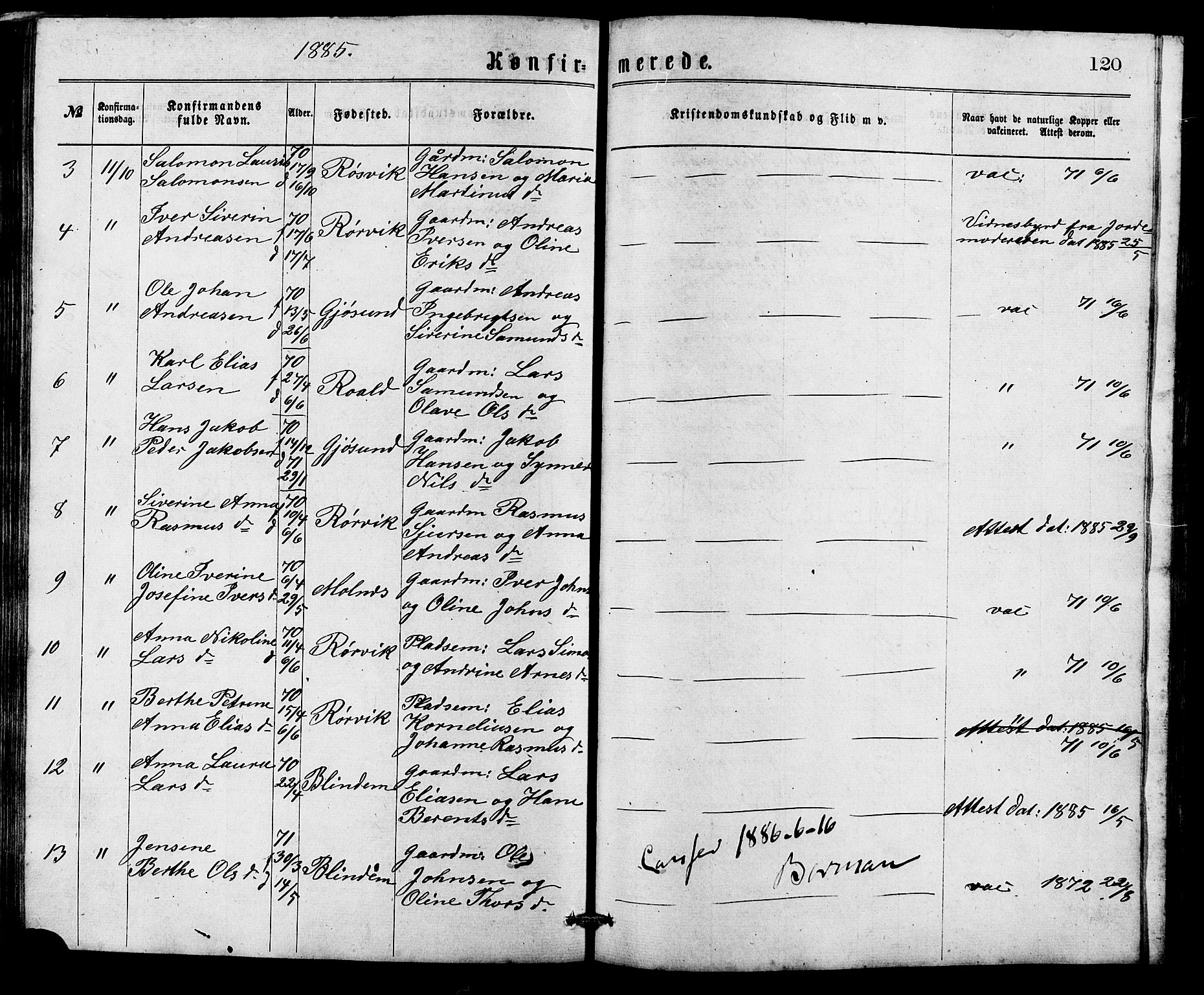 Ministerialprotokoller, klokkerbøker og fødselsregistre - Møre og Romsdal, SAT/A-1454/537/L0521: Parish register (copy) no. 537C02, 1869-1888, p. 120