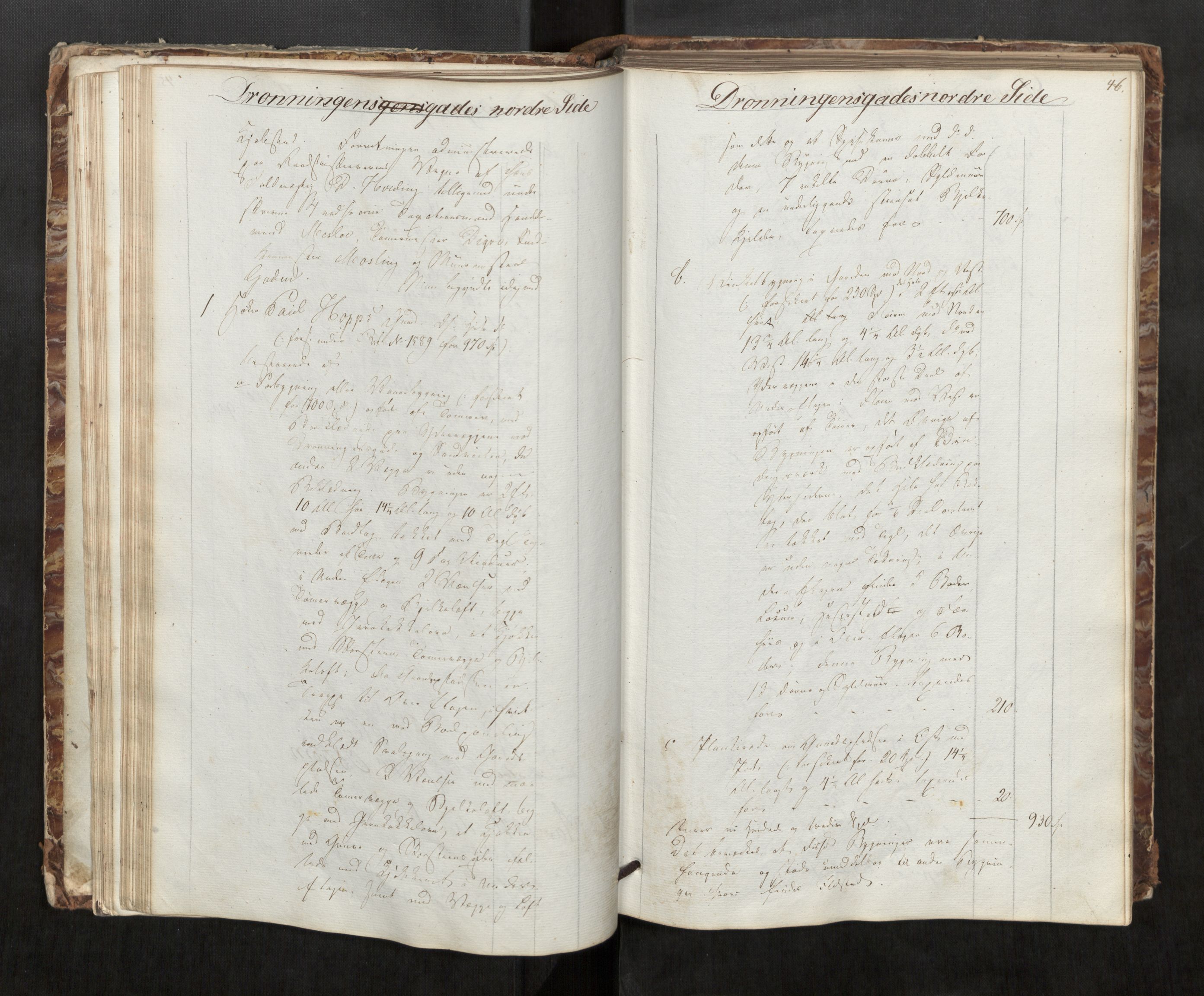 Norges Brannkasse Trondheim magistrat, AV/SAT-A-5590/Fa/L0021: Branntakstprotokoll B, 1846, p. 45b-46a