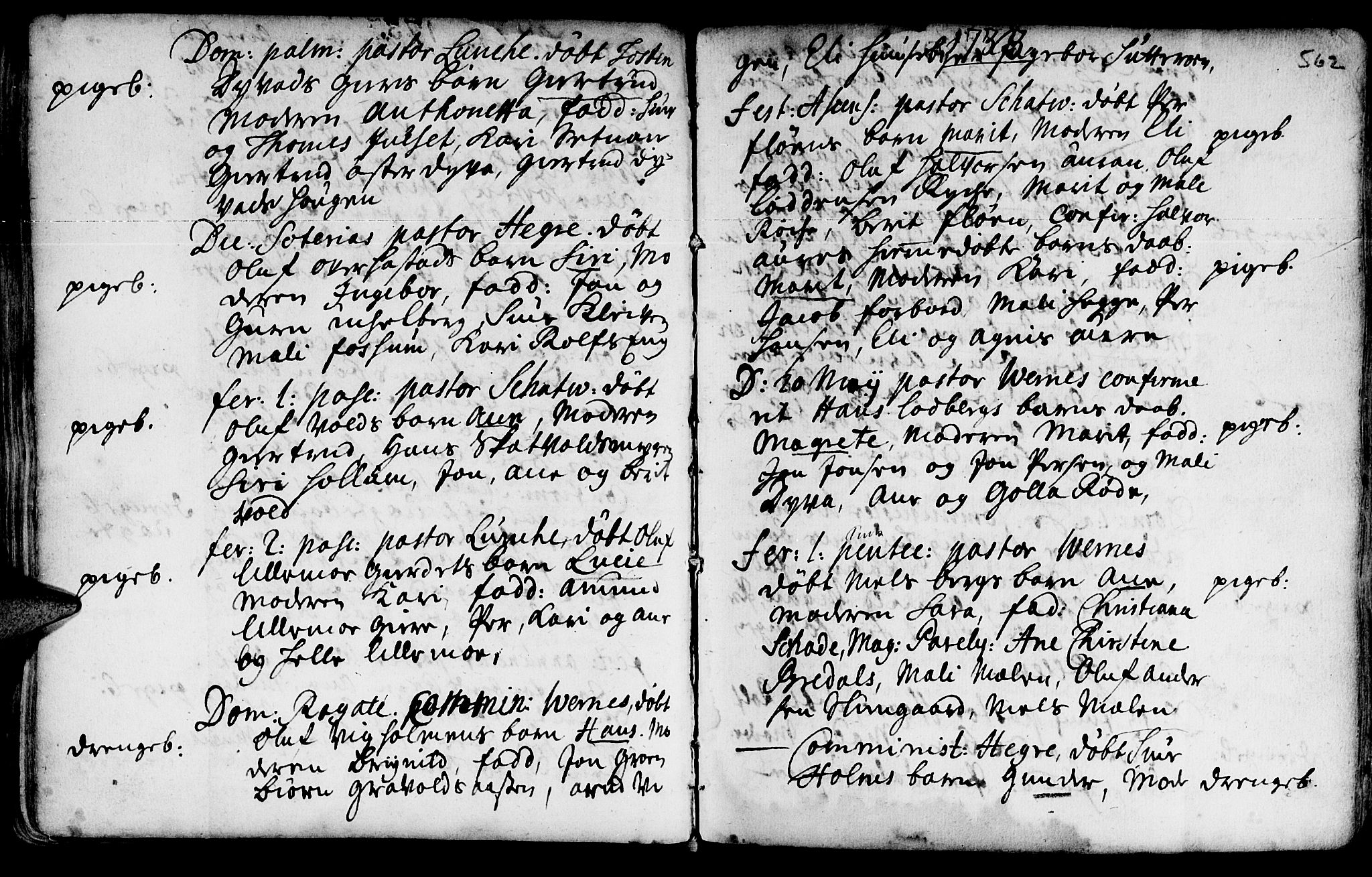 Ministerialprotokoller, klokkerbøker og fødselsregistre - Nord-Trøndelag, SAT/A-1458/709/L0055: Parish register (official) no. 709A03, 1730-1739, p. 561-562