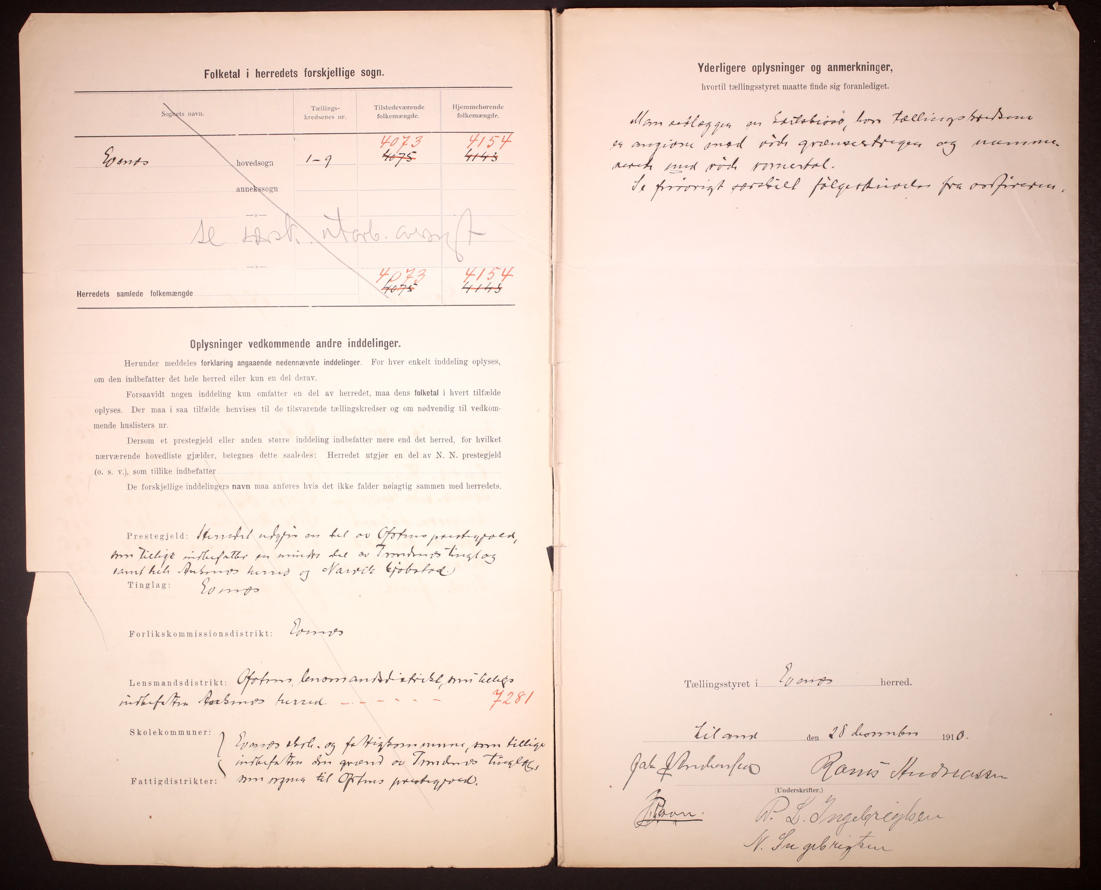 RA, 1910 census for Evenes, 1910, p. 3