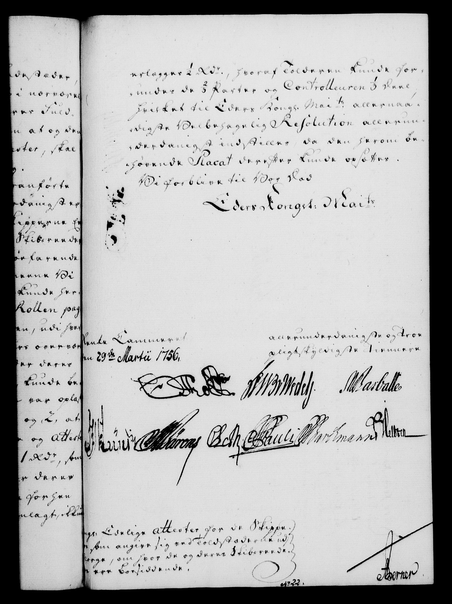 Rentekammeret, Kammerkanselliet, RA/EA-3111/G/Gf/Gfa/L0038: Norsk relasjons- og resolusjonsprotokoll (merket RK 52.38), 1756, p. 202