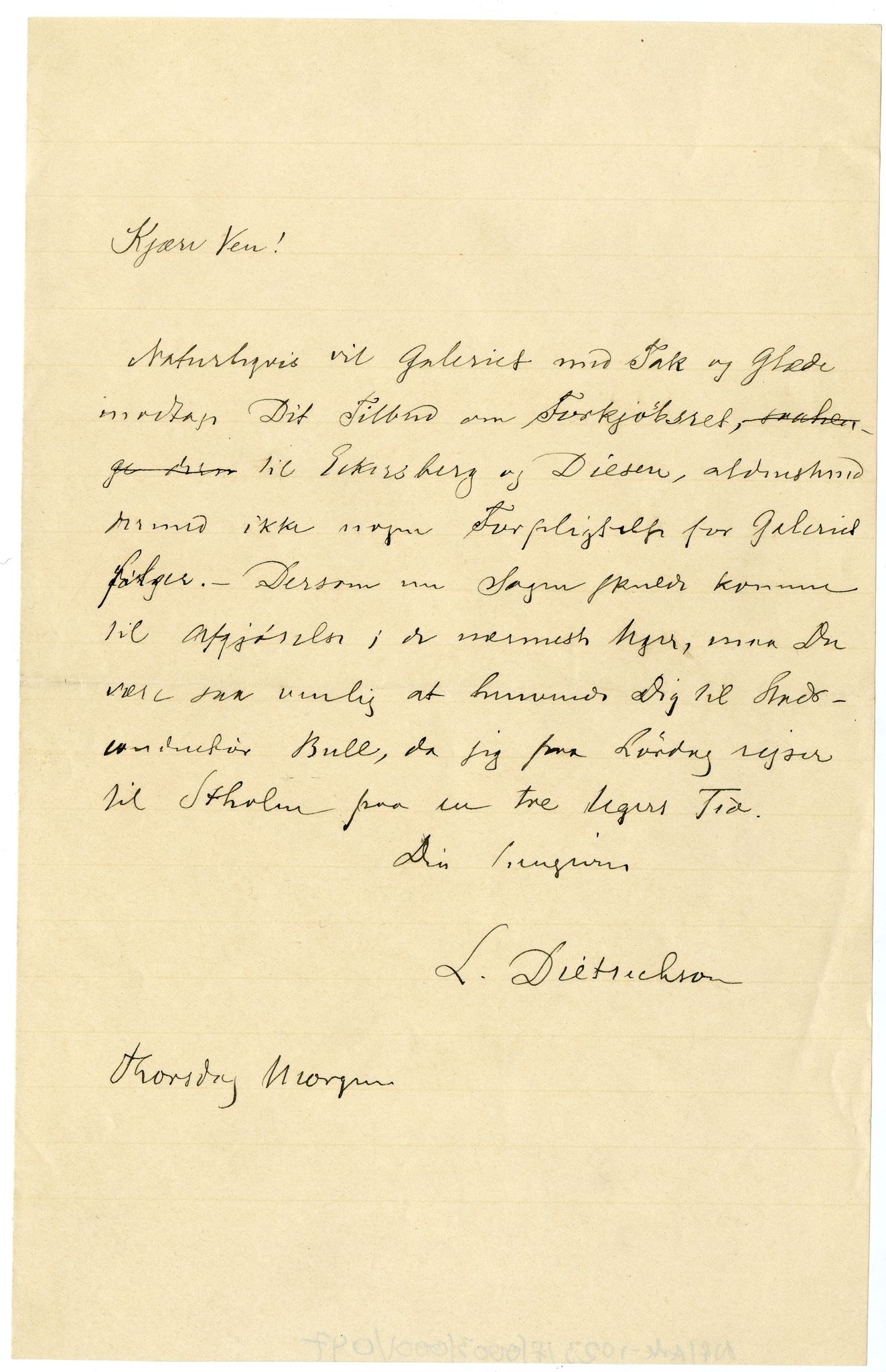 Diderik Maria Aalls brevsamling, NF/Ark-1023/F/L0003: D.M. Aalls brevsamling. D - G, 1797-1889, p. 86