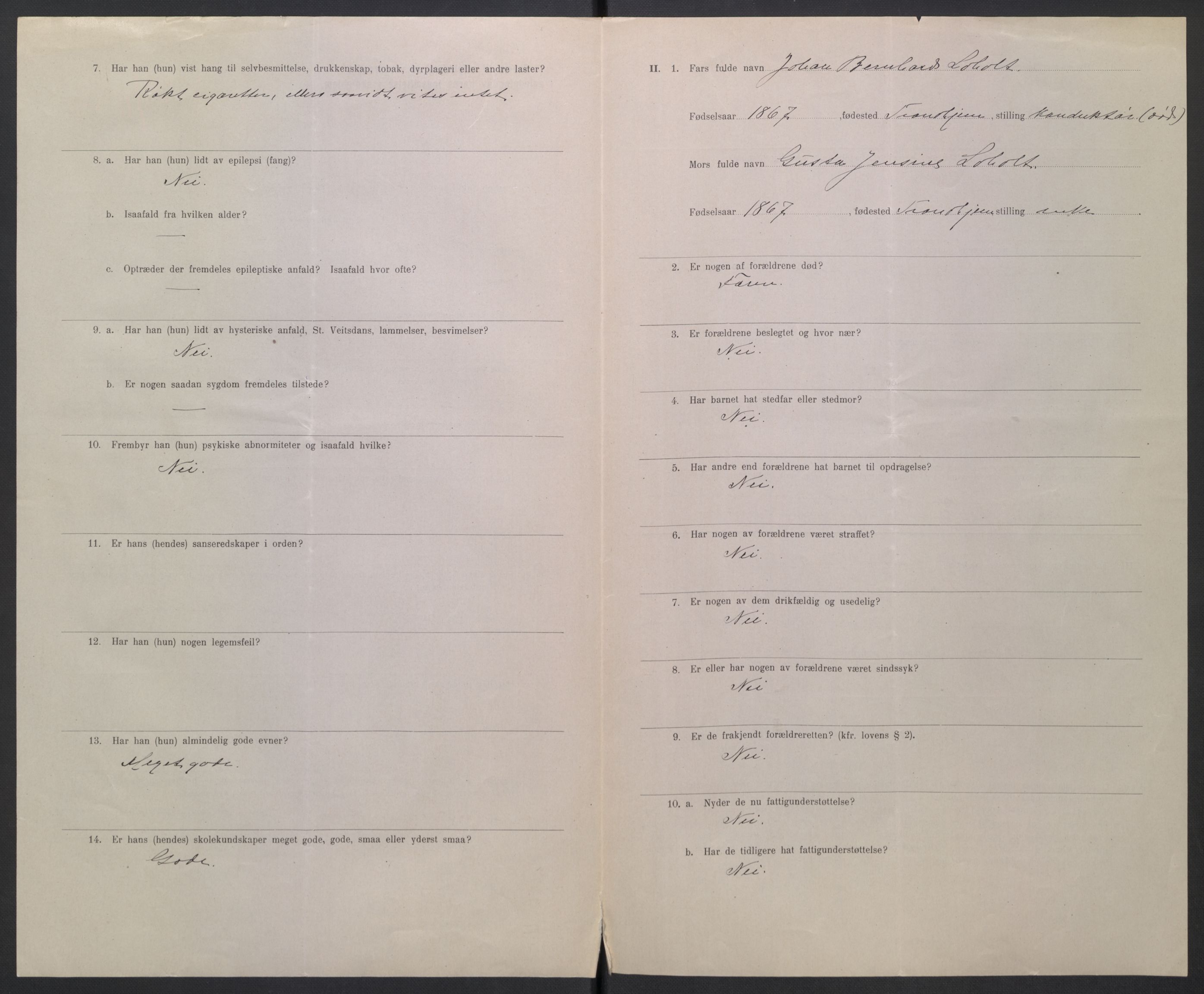 Falstad skolehjem, AV/RA-S-1676/E/Eb/L0010: Elevmapper løpenr. 210-239, 1910-1917, p. 274