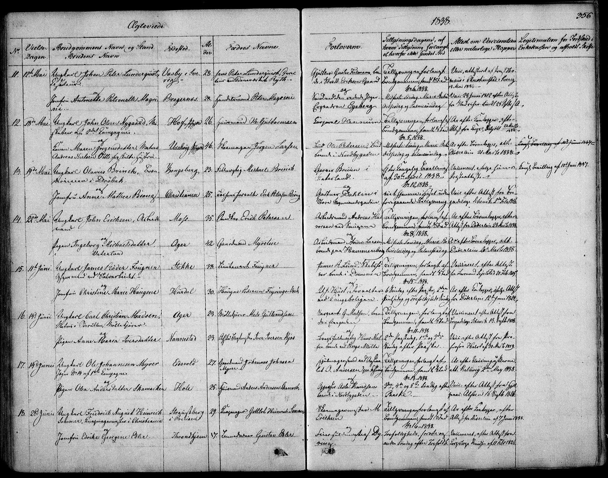 Garnisonsmenigheten Kirkebøker, AV/SAO-A-10846/F/Fa/L0006: Parish register (official) no. 6, 1828-1841, p. 356