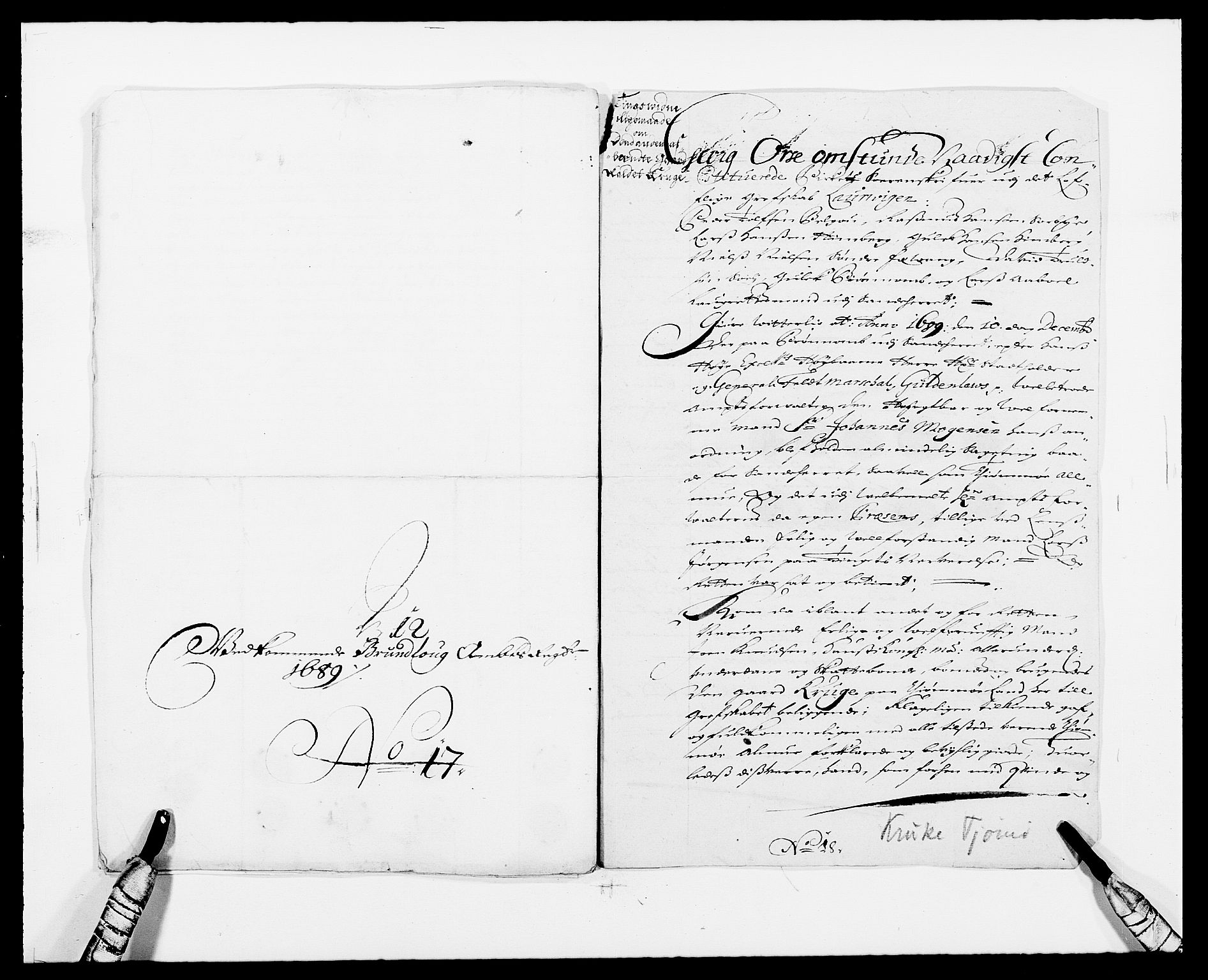 Rentekammeret inntil 1814, Reviderte regnskaper, Fogderegnskap, AV/RA-EA-4092/R33/L1971: Fogderegnskap Larvik grevskap, 1688-1689, p. 403