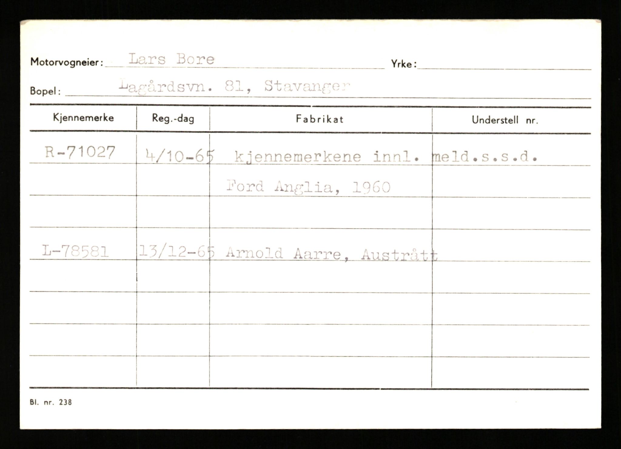 Stavanger trafikkstasjon, AV/SAST-A-101942/0/G/L0008: Registreringsnummer: 67519 - 84533, 1930-1971, p. 497